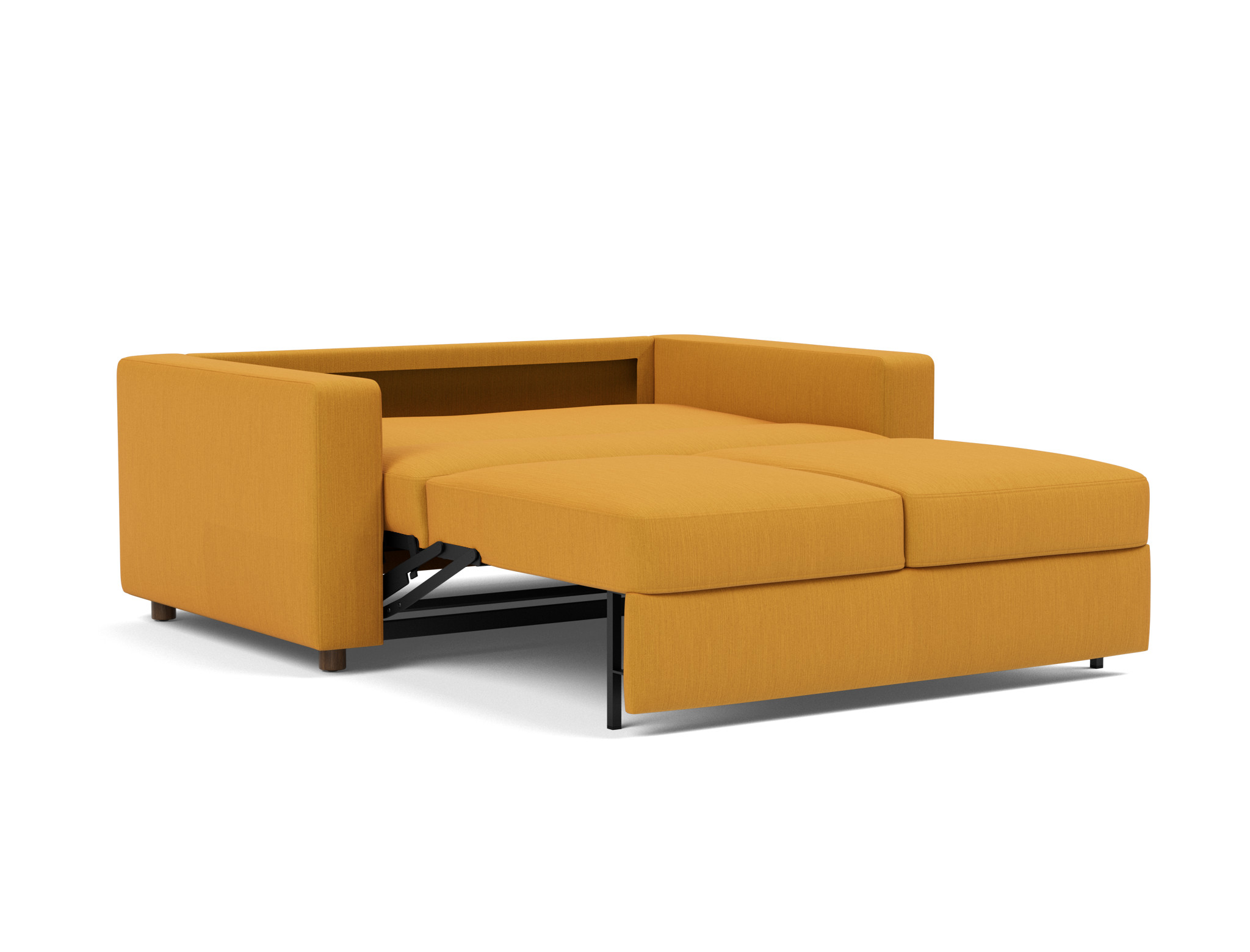 Schlafsofa Neah mit Standard-Armlehnen 140 Flachgewebe Elegance 507-Burned-Curry