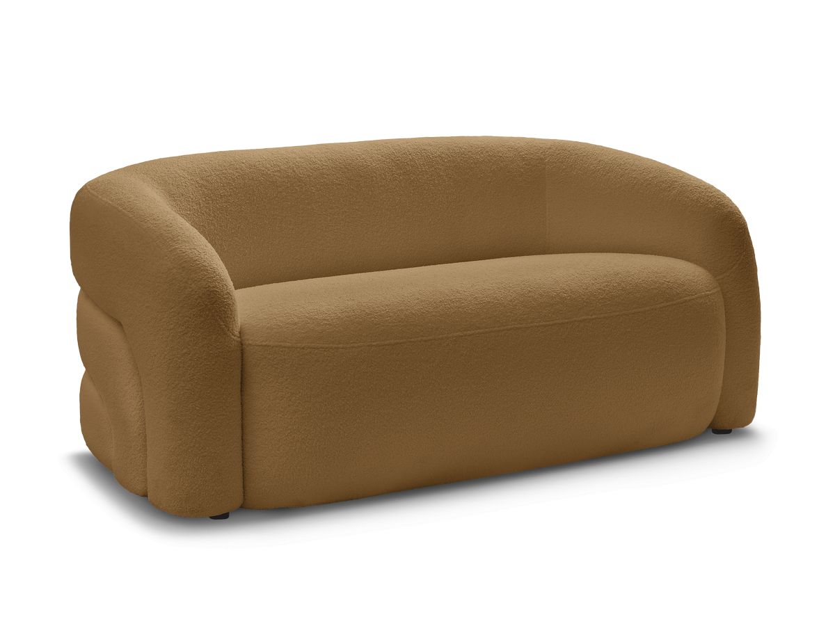 Bobochic Elina Sofa 2-Sitzer Bouclé-Stoff Gelb