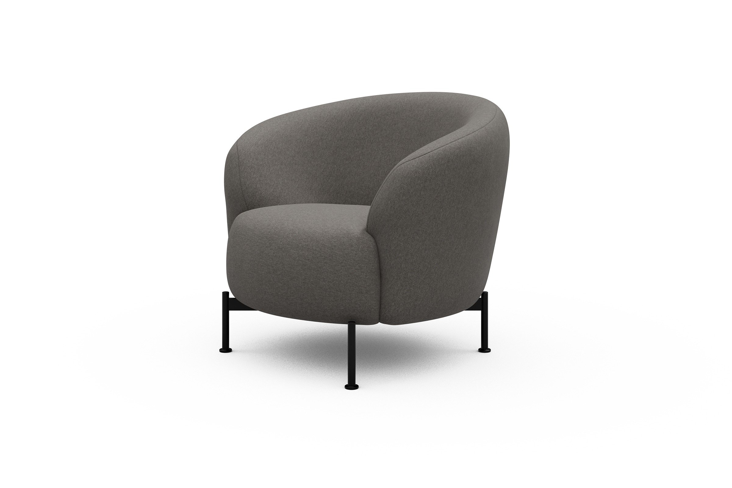 Sessel Ronda X-Metallgestell Schwarz Satya-Taupe