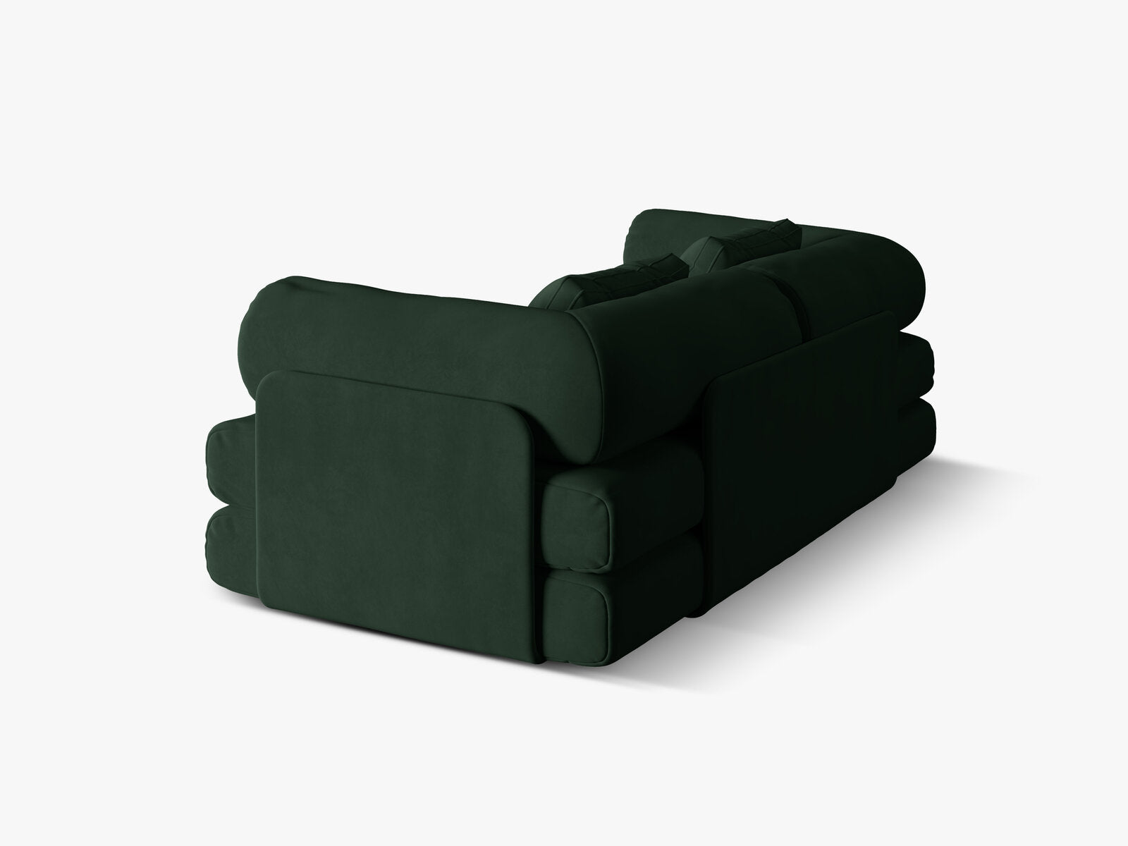 Micadoni Sofa Dreamy 3-Sitzer mit Schlaffunktion Samt Salvador Flaschengrün