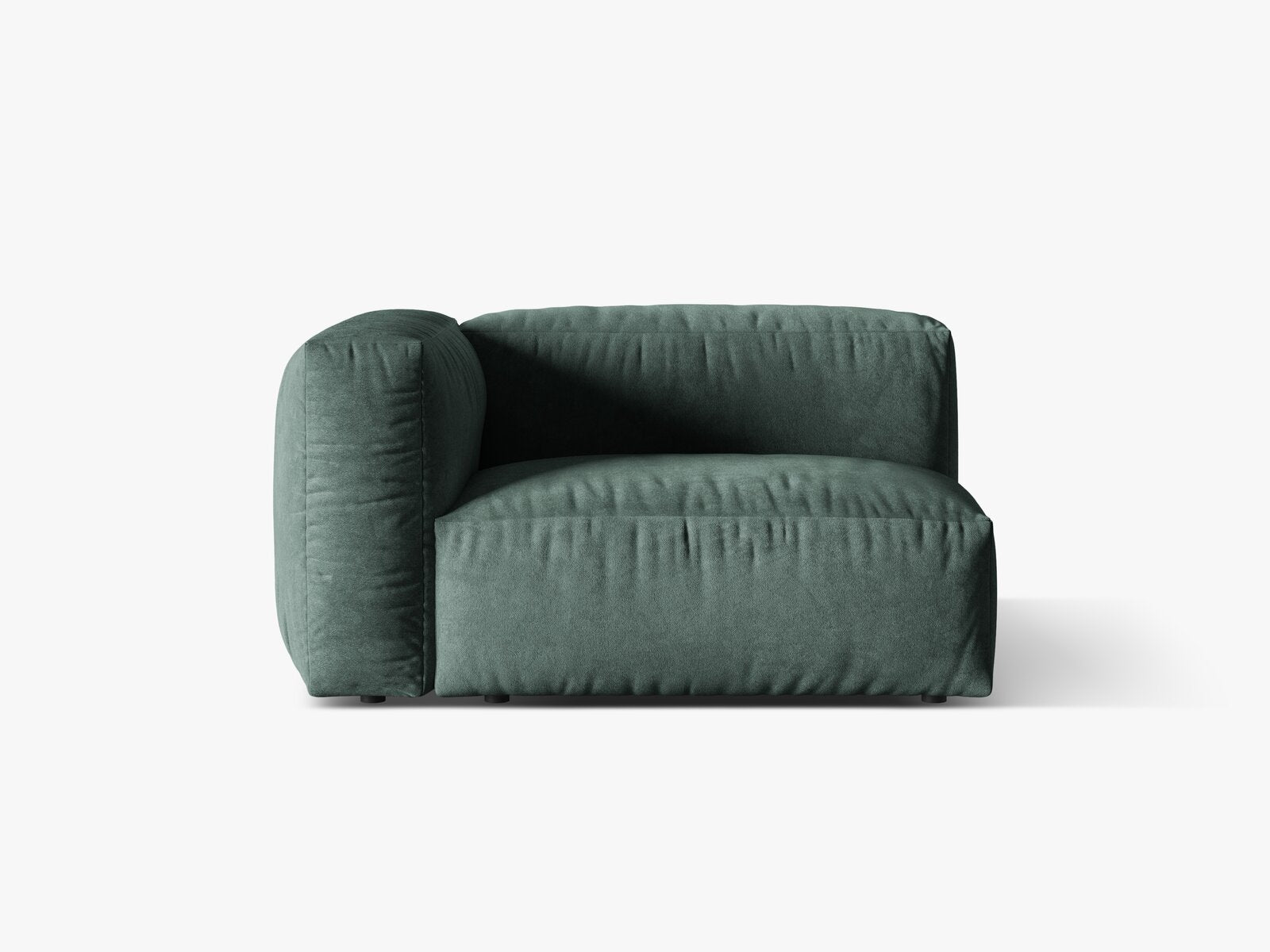Micadoni Eckmodul Martina 1-Sitzer Links Samt Vogue Petrol