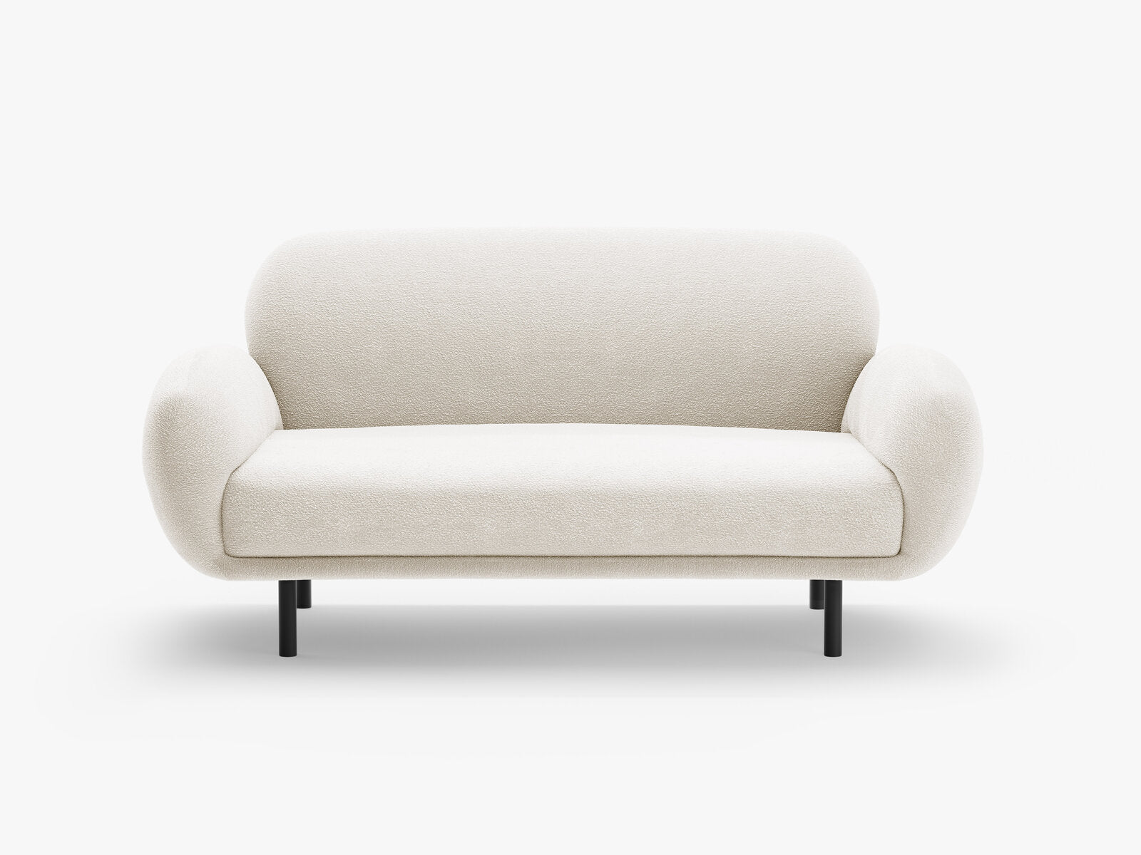 Micadoni Sofa Poppy 2-Sitzer Boucle Baloo Weiß