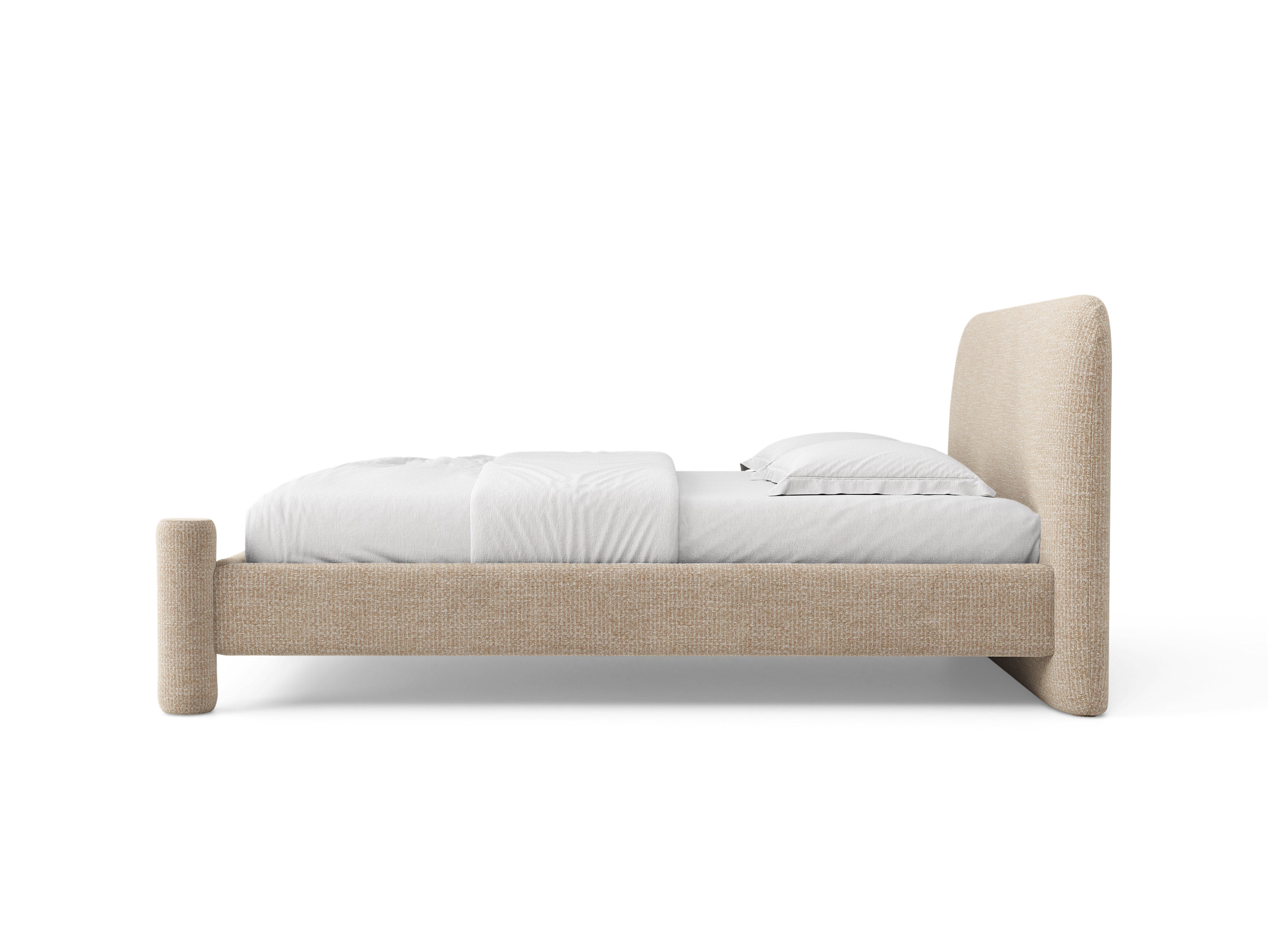 Micadoni Vera Bett mit Kopfteil Chenille Silencio Sand 180x200