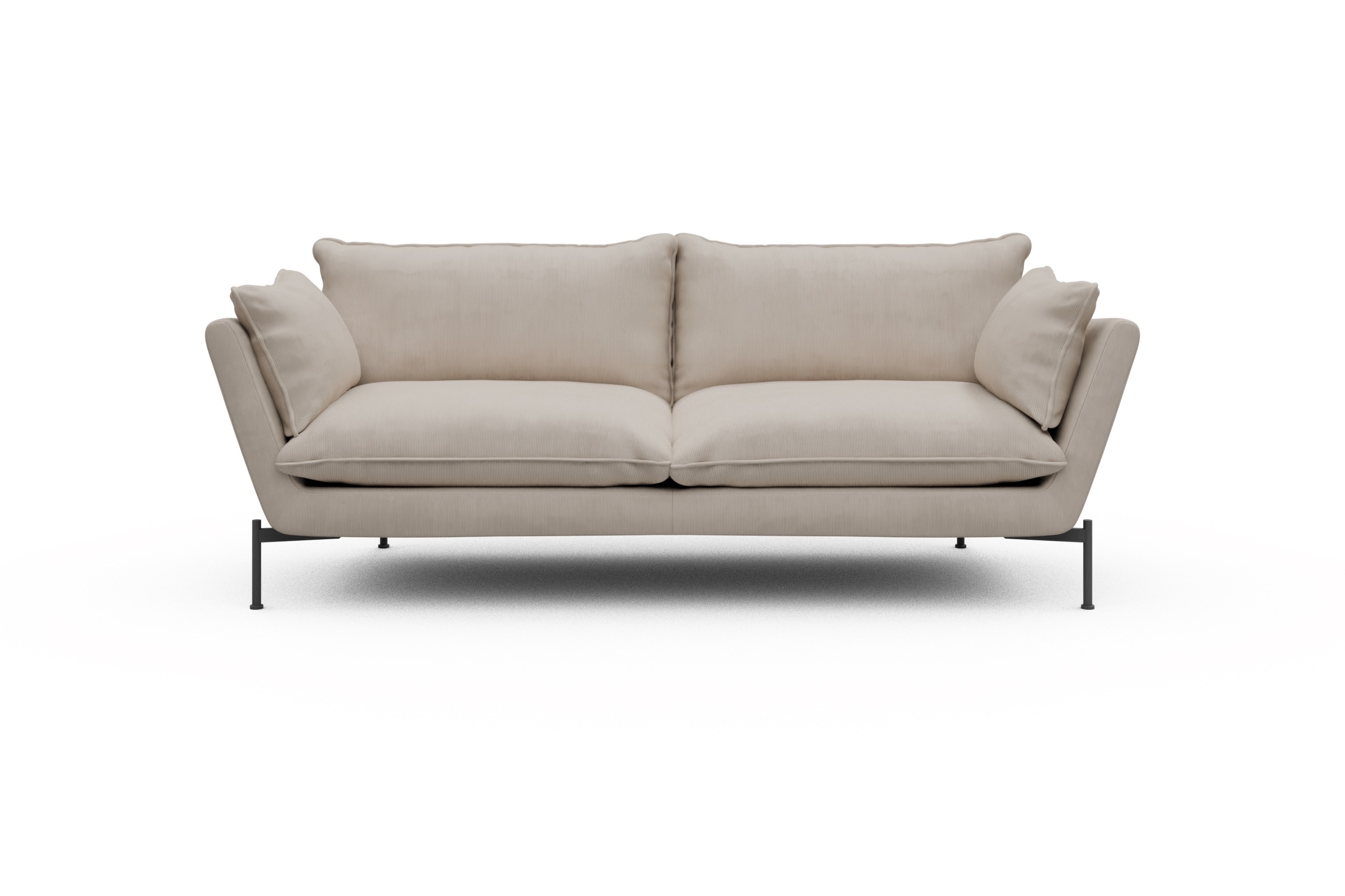 Skandi Home Sofa Anton PREMIUM 3-Sitzer Cordufine-Off-White moebelfaktor