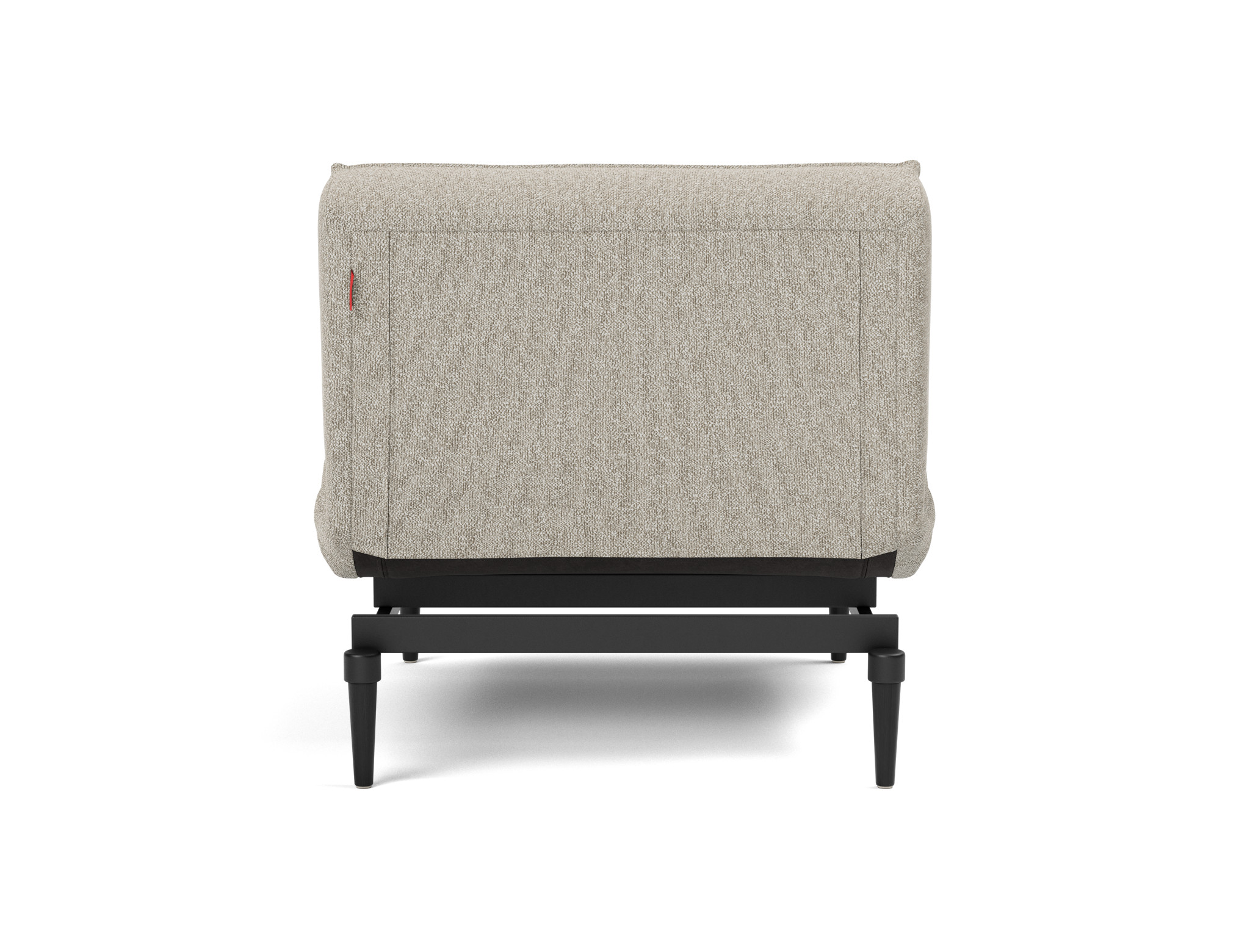 Sessel Splitback Boucle Skandi 539-Beige Beine Styletto Eiche schwarz