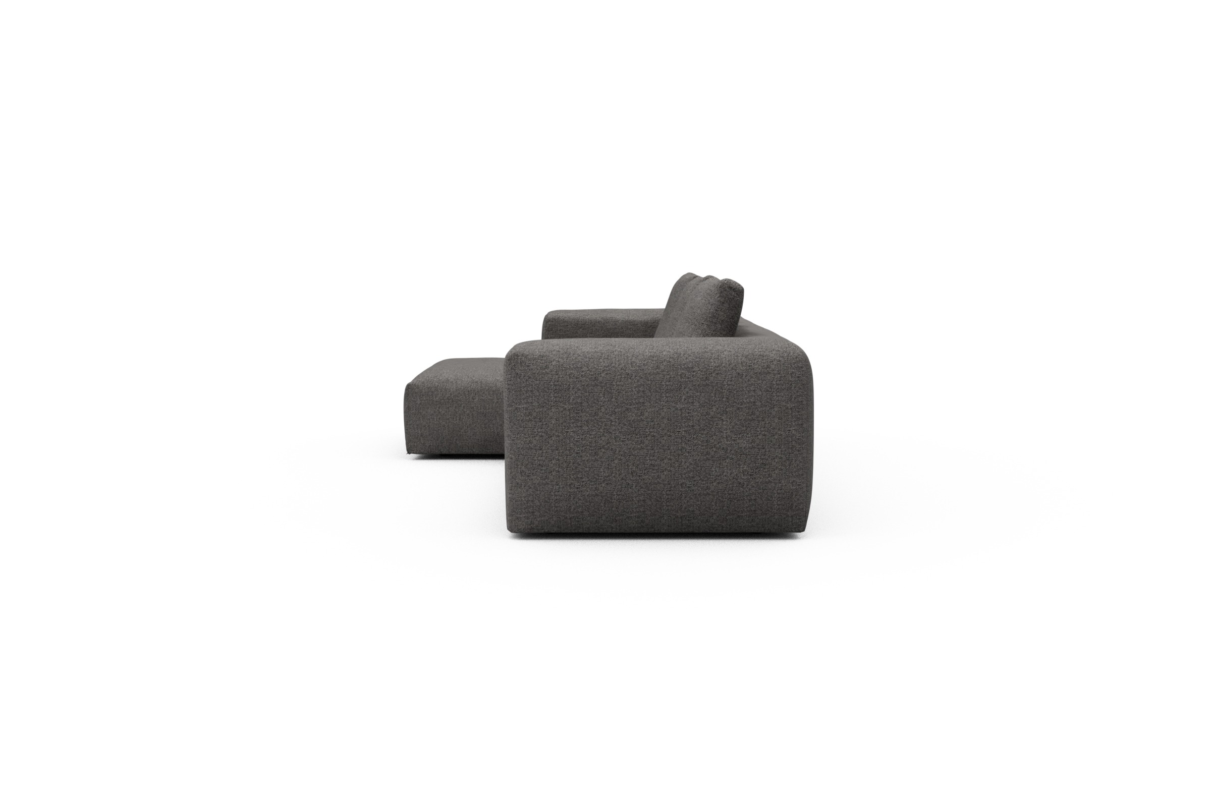 Ecksofa Fred Chaiselongue links mit 2,5-Sitzer Carreno-Salt-and-Pepper
