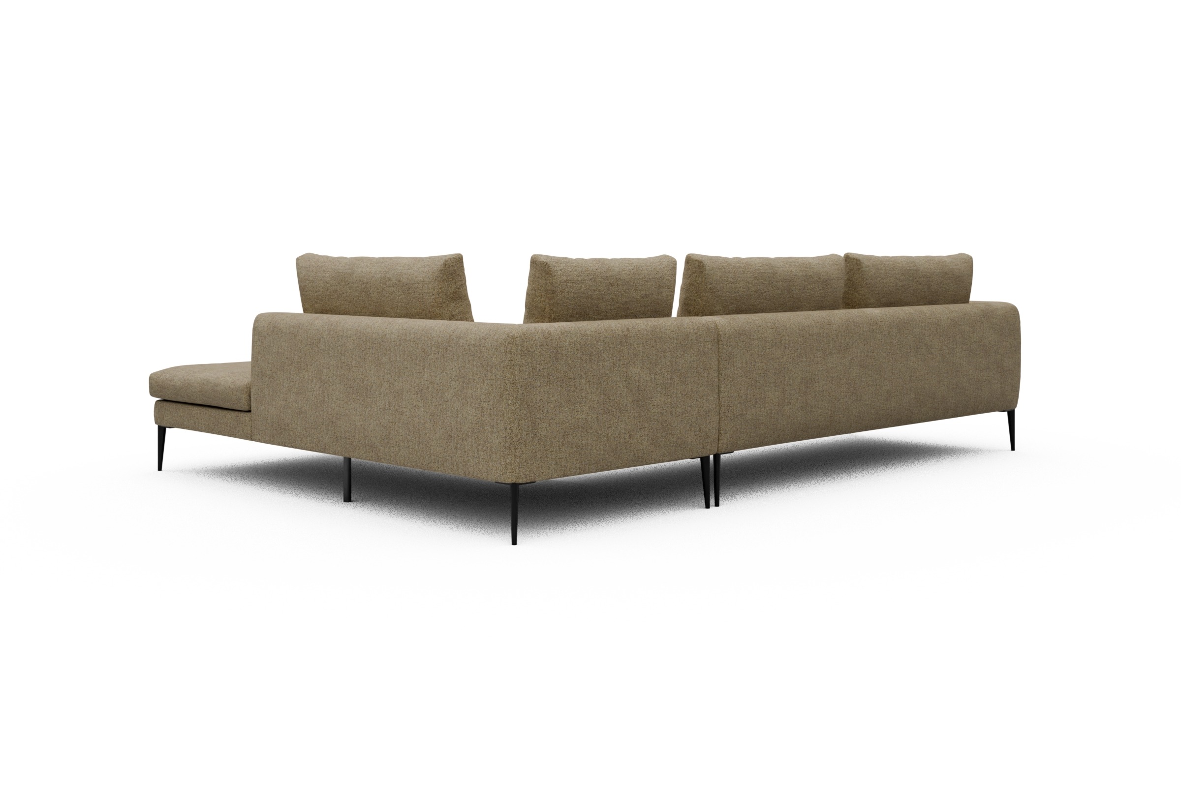 Ecksofa Paul Relax-Ecke links mit 3-Sitzer Carreno-Silician-Yellow