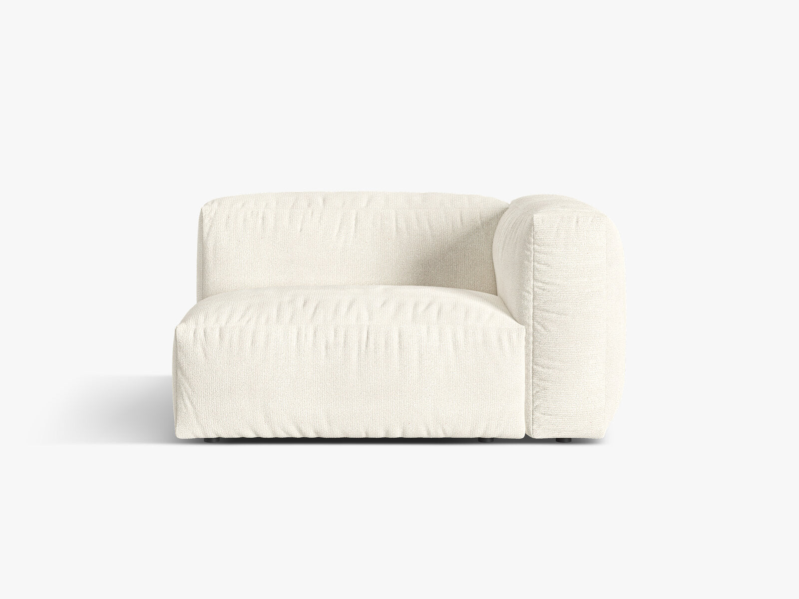 Micadoni Eckmodul Martina 1-Sitzer Rechts Boucle Monet Elfenbein