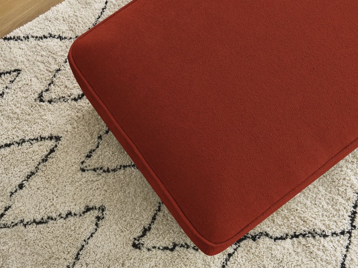 Bobochic Zephyr Pouf Strukturstoff Orange