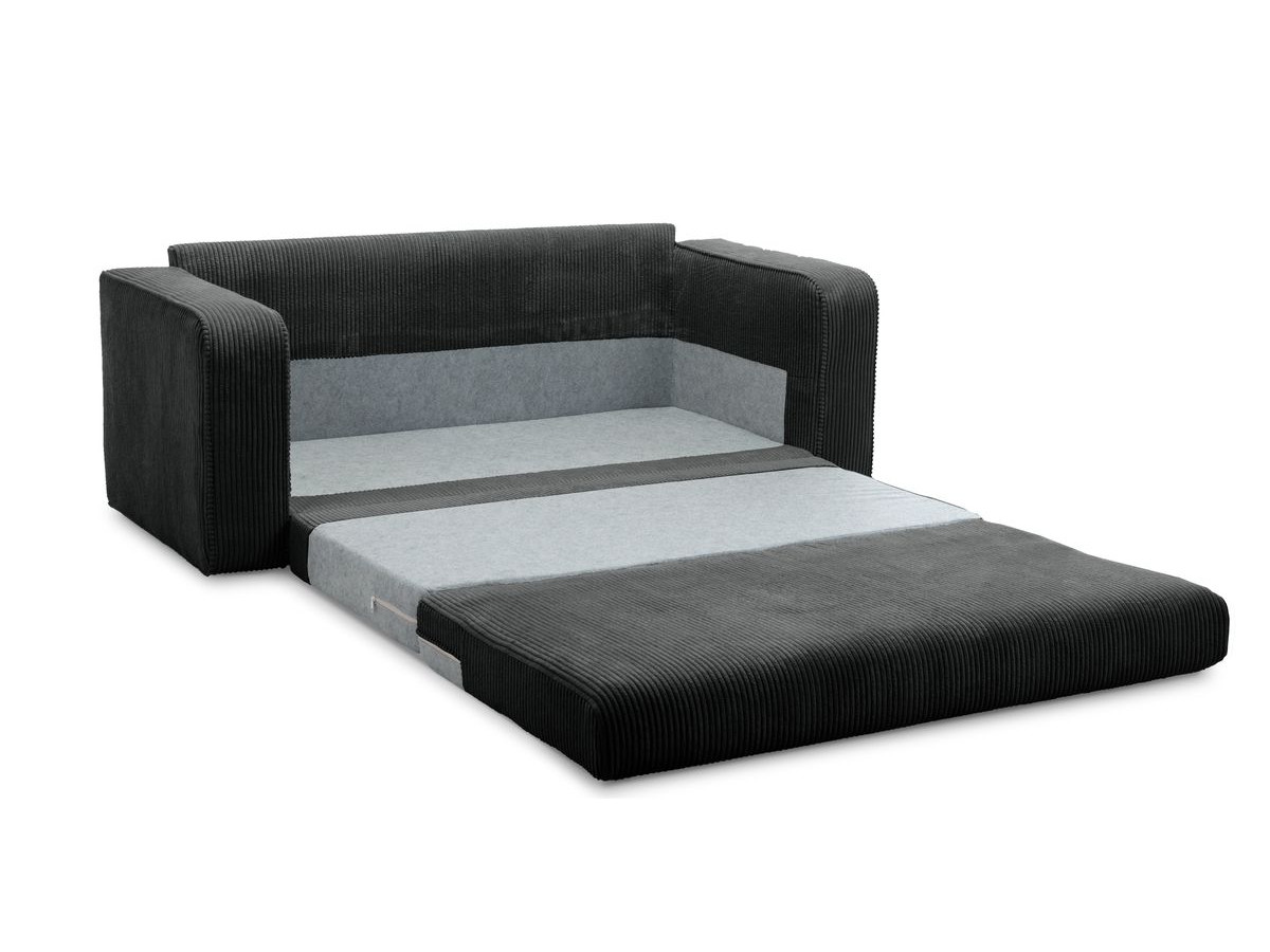 Bobochic Come Schlafsofa 2-Sitzer Cordsamt Dunkelgrau
