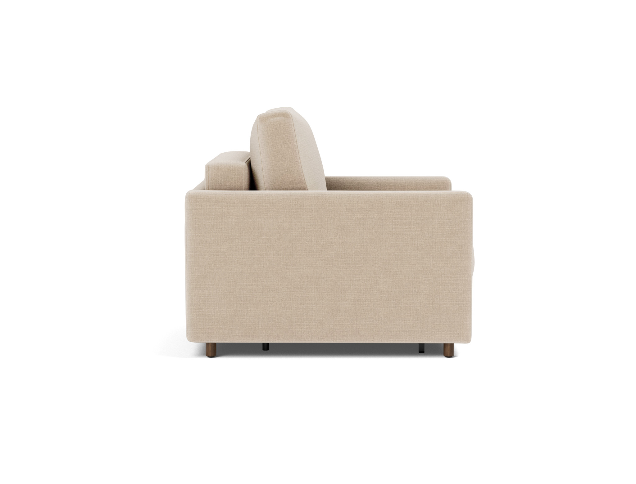 Schlafsessel Neah mit Slim-Armlehnen Chenille Esina 410-Almond-Beige