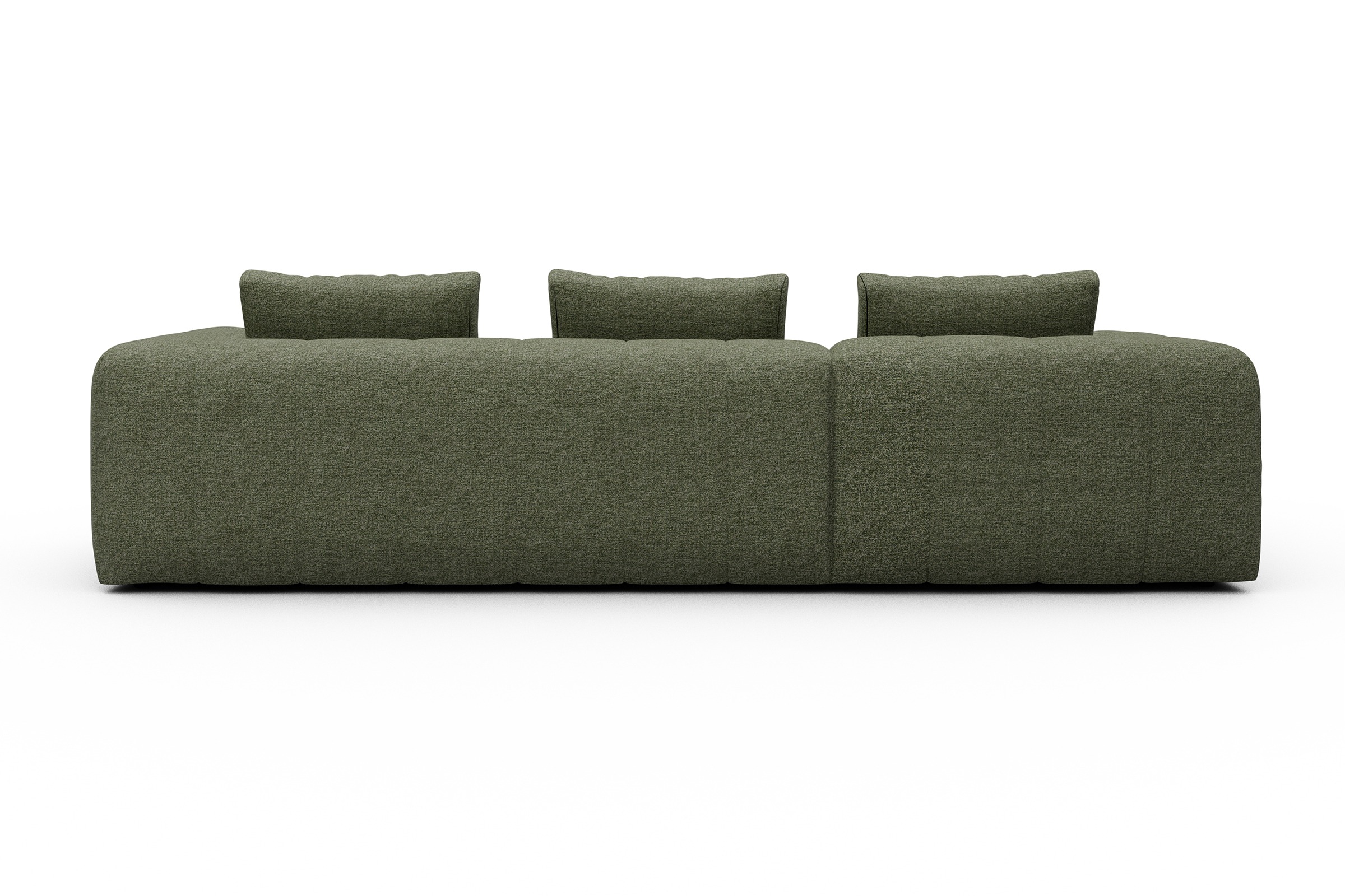 Ecksofa Hugo 2,5-Sitzer Armlehne rechts mit Chaiselongue Carreno-Vivid-Green