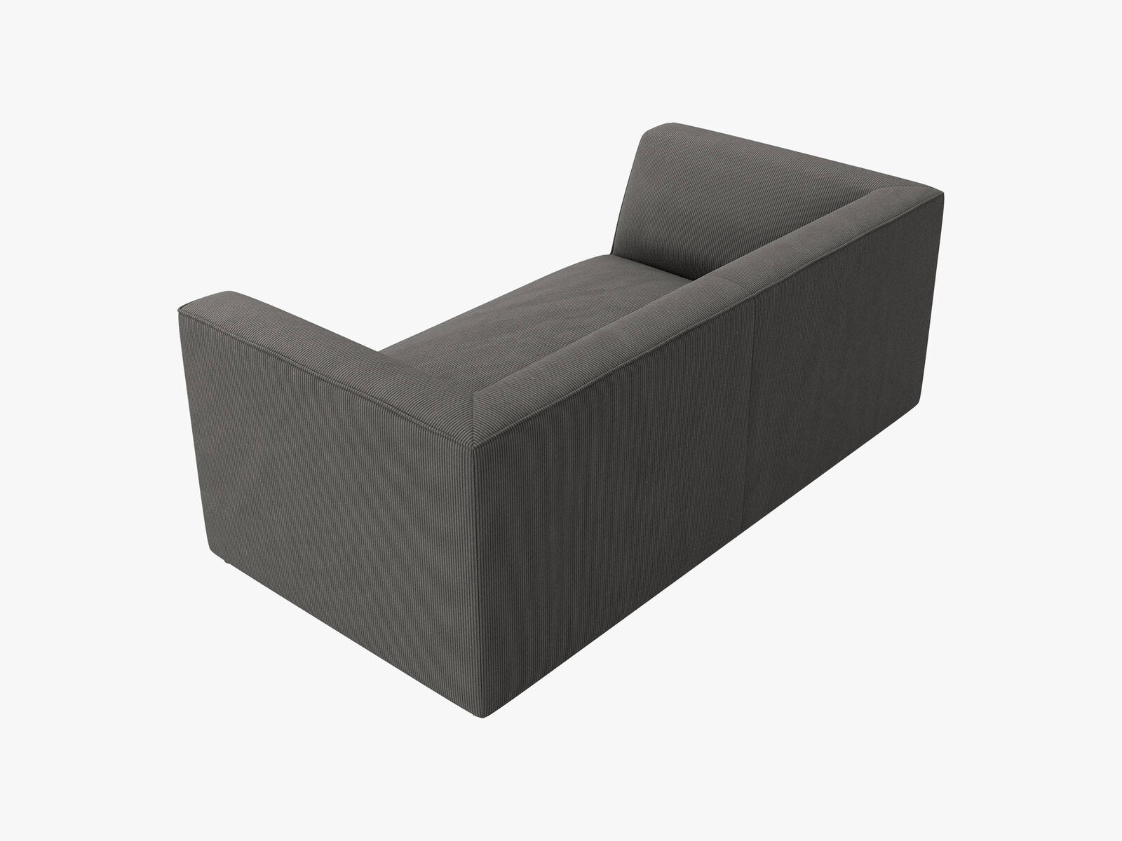 Micadoni Sofa Ruby 2-Sitzer Kord Scala Dunkelgrau