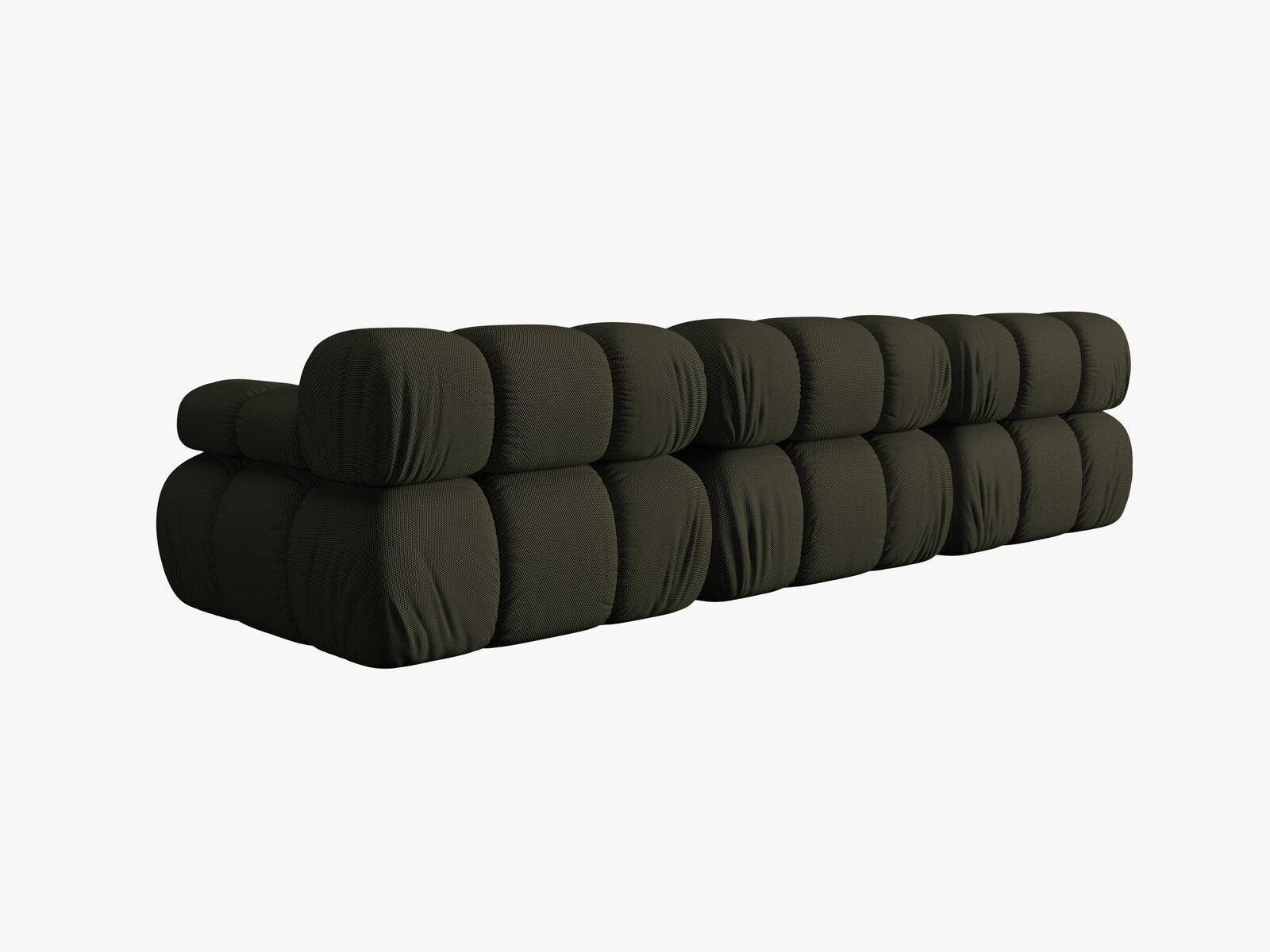Micadoni Modulares Sofa Bellis 3-Sitzer 3D-Stoff Sonic Amazonas Grün