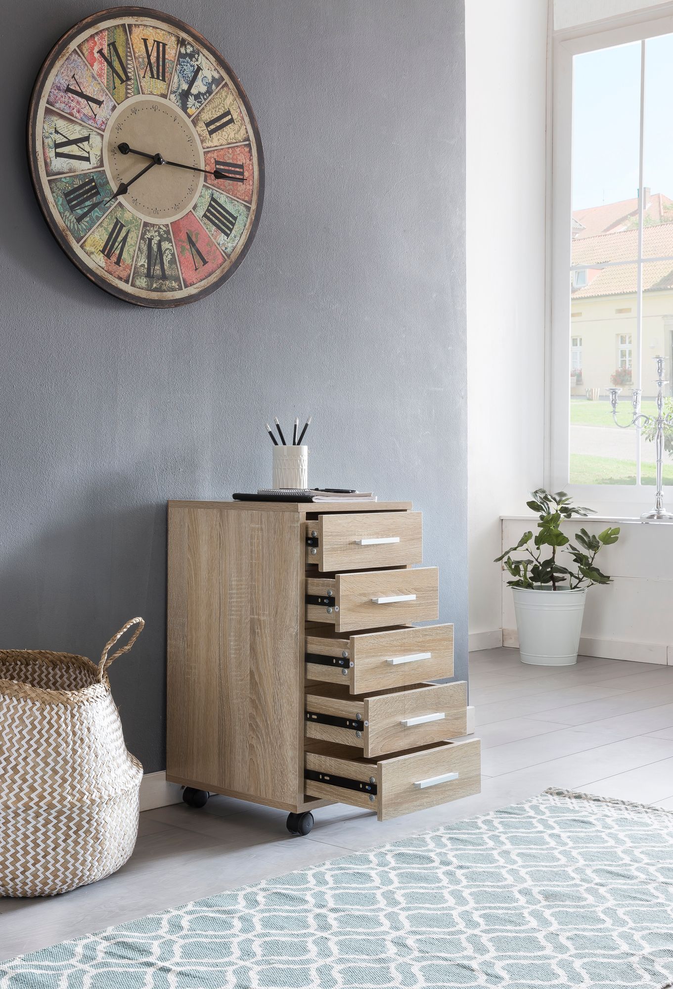 Rollcontainer Espevik Braun 33 × 38 × 63 cm