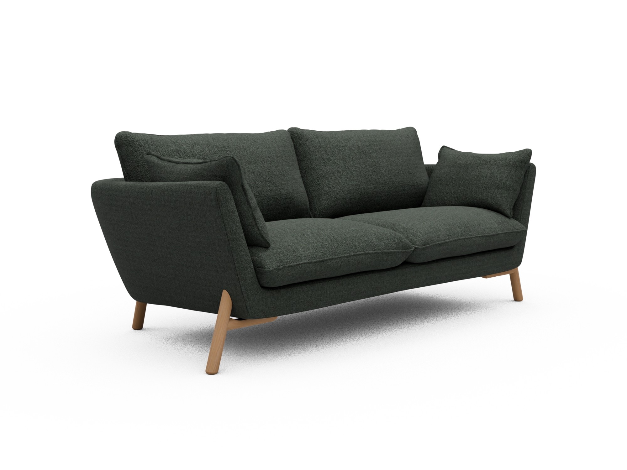 Skandi Home Sofa Emil 2-Sitzer Beinfarbe Eiche Natur Aivi-Pine-Green moebelfaktor