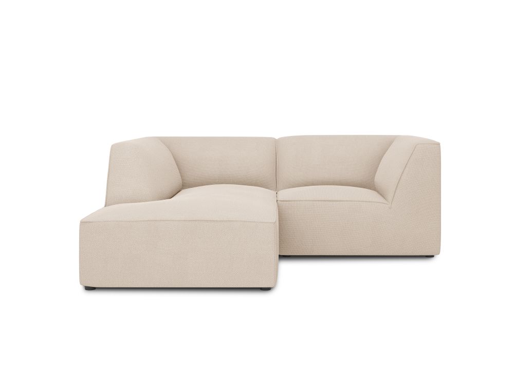 Cosmopolitan Design Ecksofa Siena 3-Sitzer Strukturierter Stoff Ottawa Beige Links