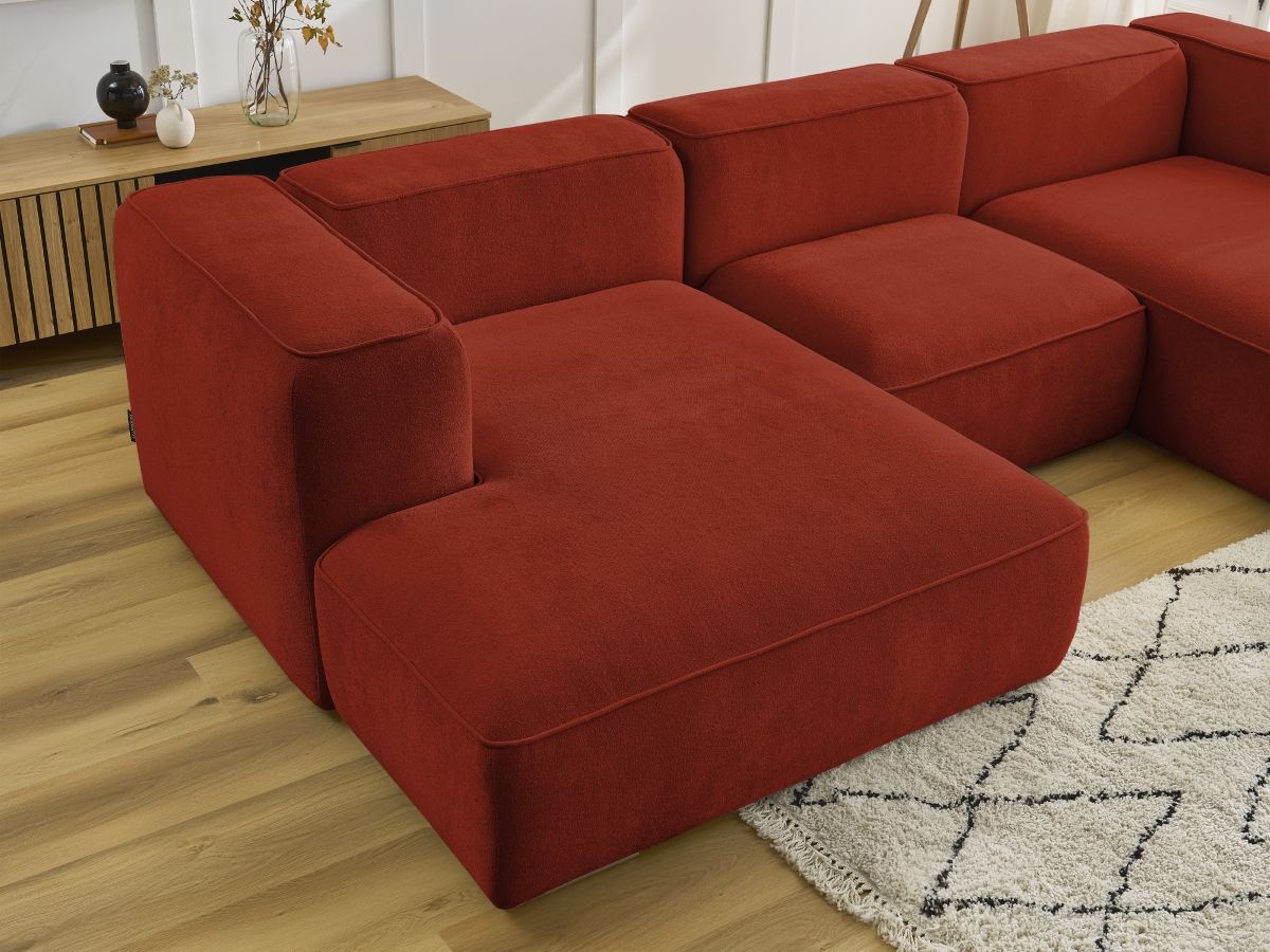 Bobochic Zephyr Wohnlandschaft Strukturstoff Orange
