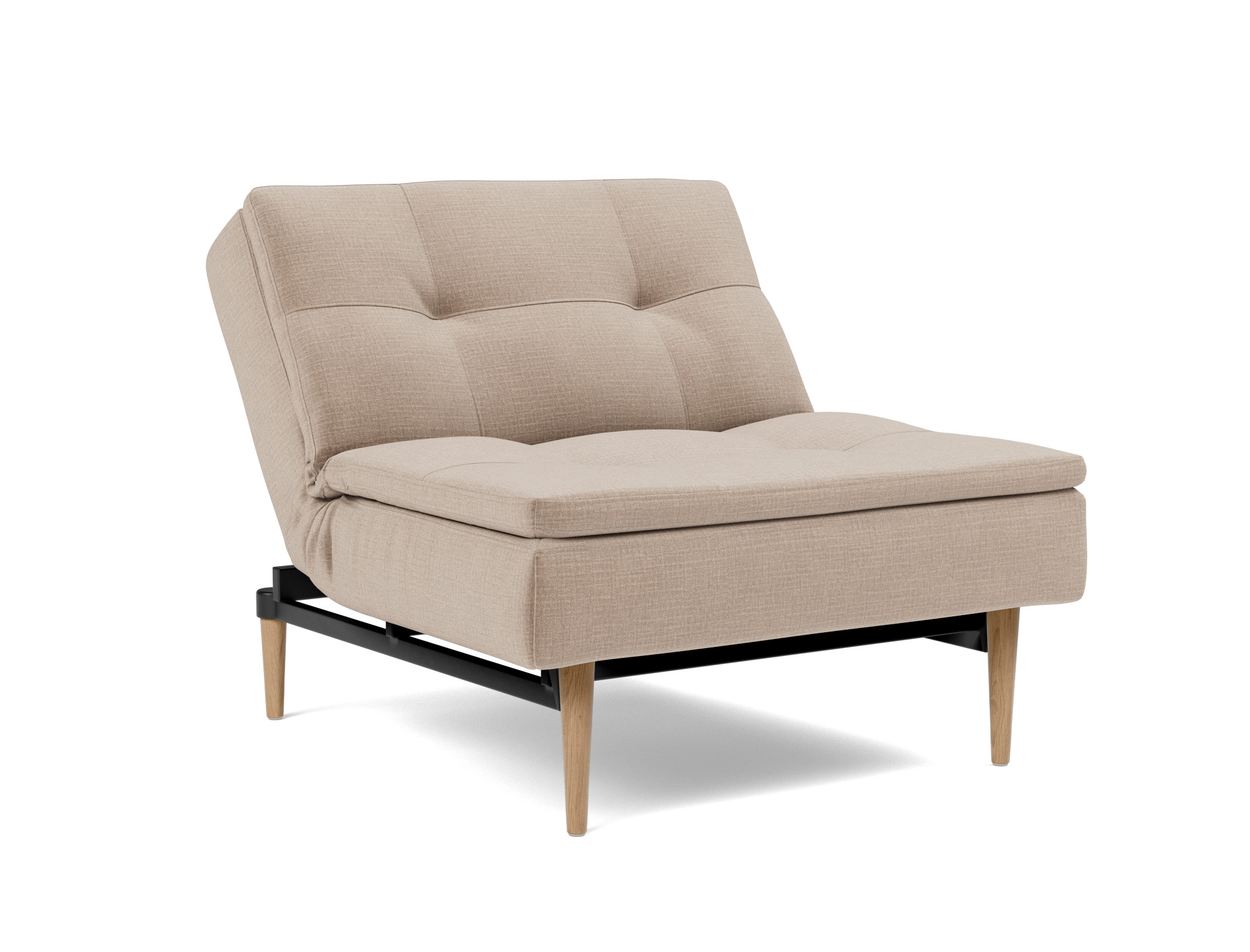 Sessel Dublexo Chenille Esina 417-Mocha Beine Styletto Eiche hell