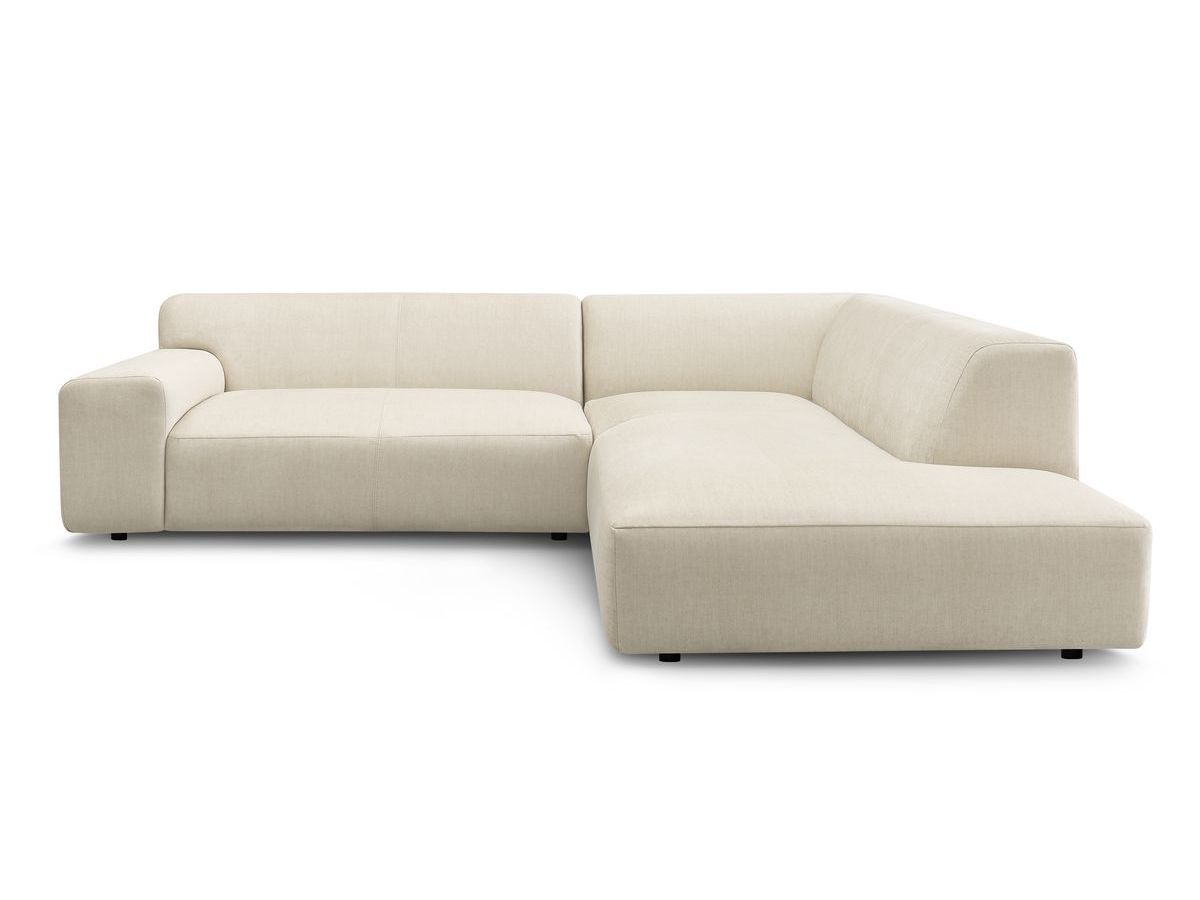 Bobochic Lavena Ecksofa 272 × 220 cm Samt Beige Ecke rechts