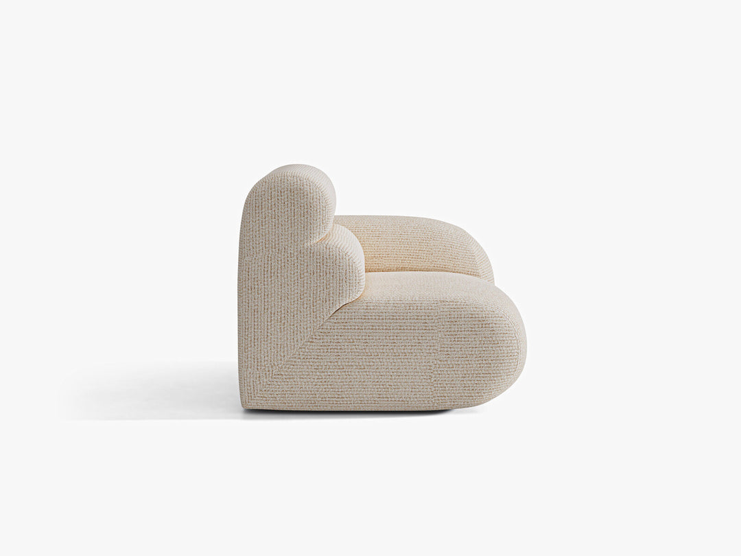 Micadoni Neo Sofamodul Rechts Chenille SILENCIO Helles Beige