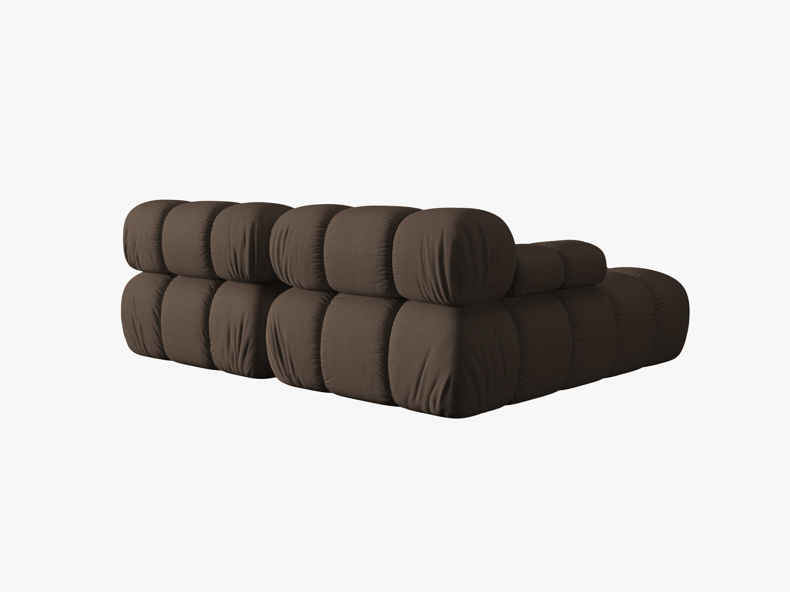 Micadoni Modulares Ecksofa Bellis 3-Sitzer Links 3D-Stoff Sonic Braun