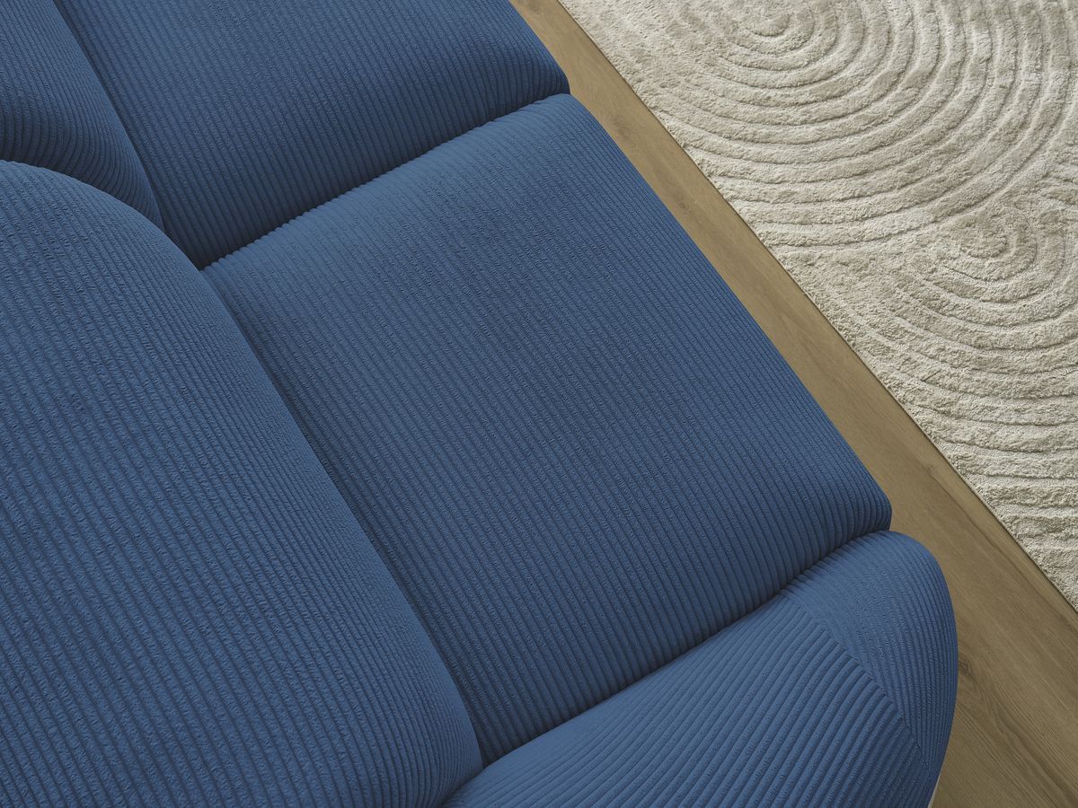 Bobochic Tina Sofa 2-Sitzer Cordsamt Dunkelblau