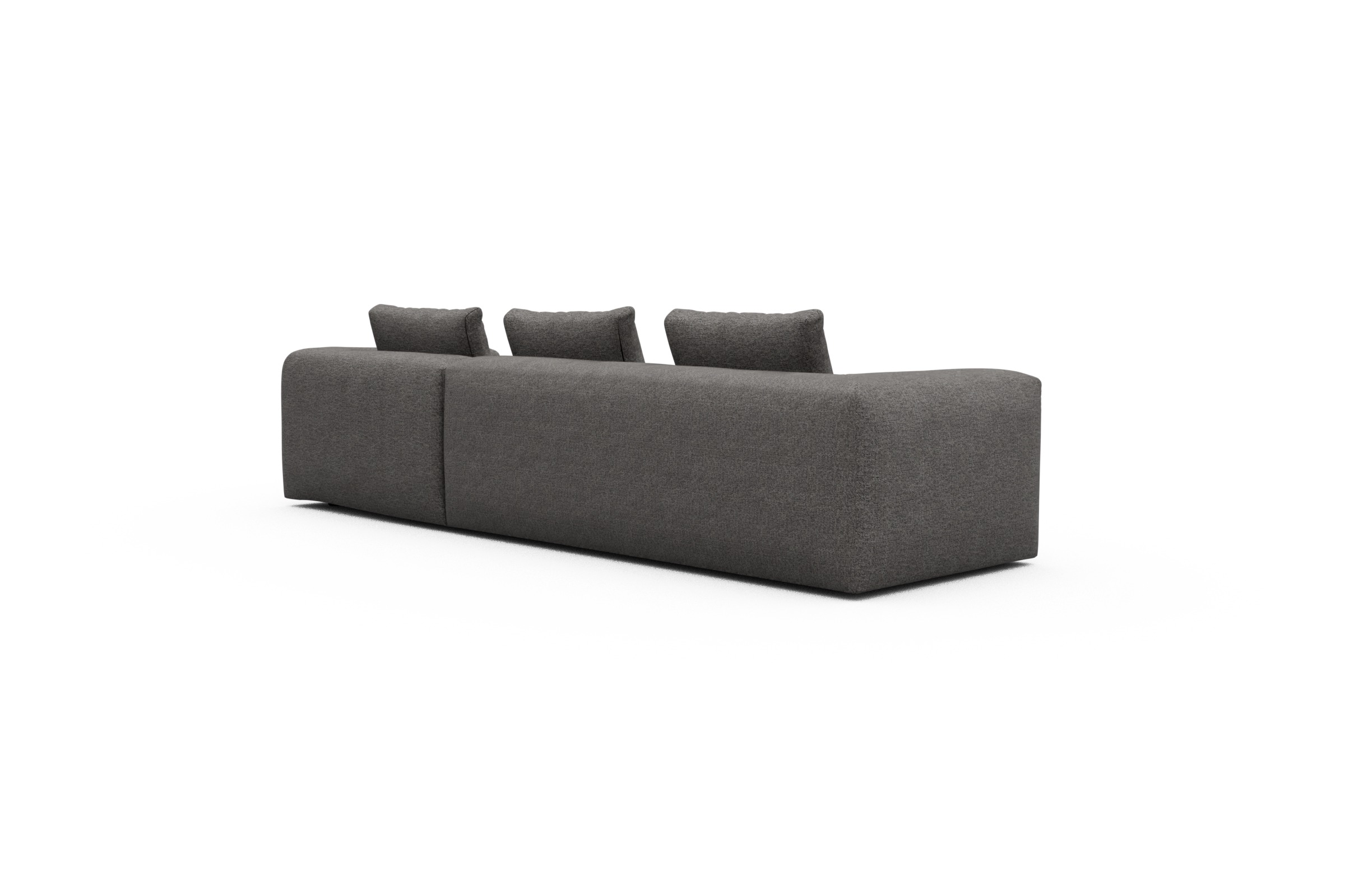 Ecksofa Fred Chaiselongue rechts mit 2,5-Sitzer Carreno-Salt-and-Pepper