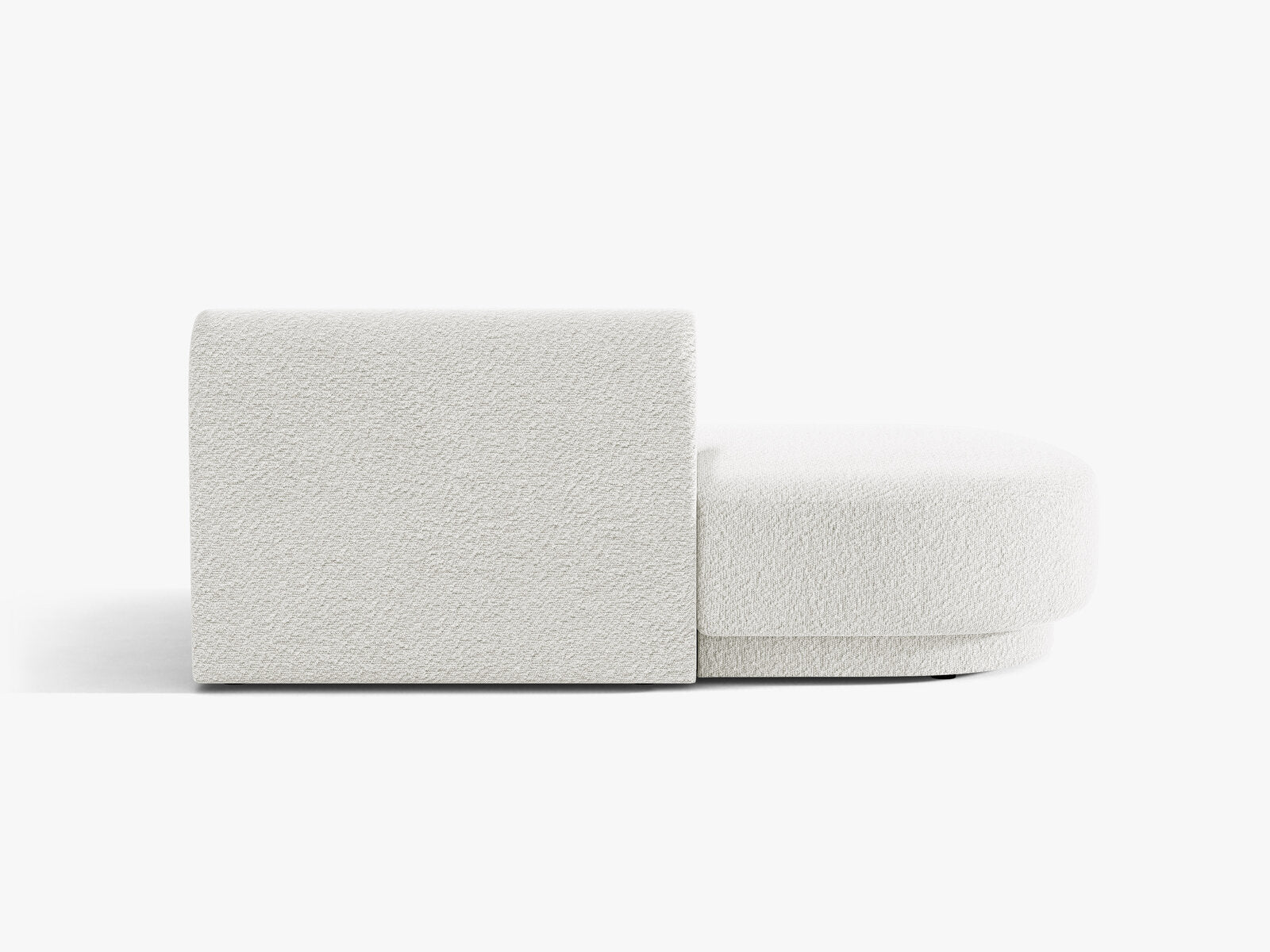 Micadoni 2-Sitzer Sitzmodul offen Miley Links Boucle Baloo Weiß