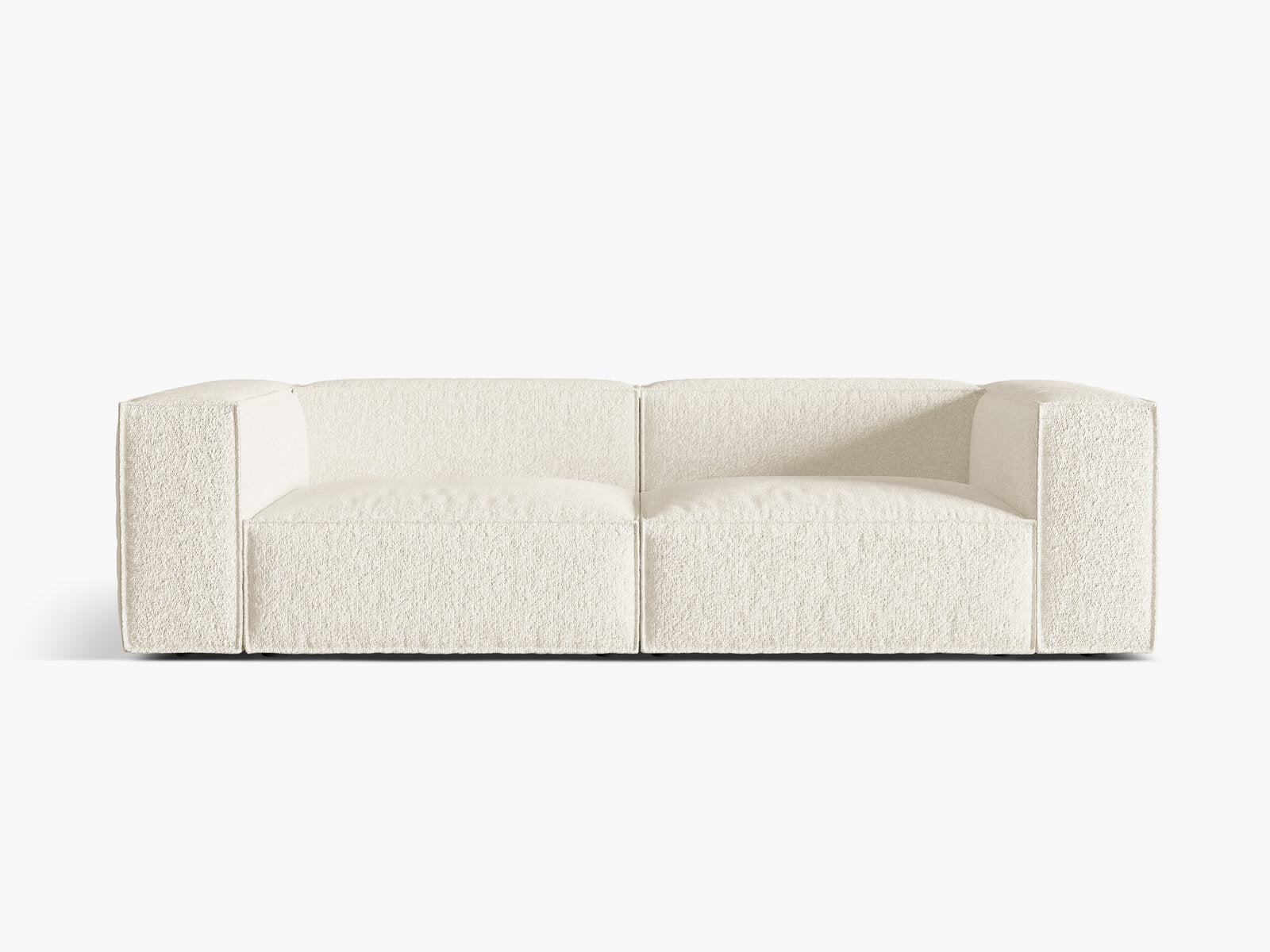 Micadoni Sofa Nuria 4-Sitzer Boucle Elfenbein