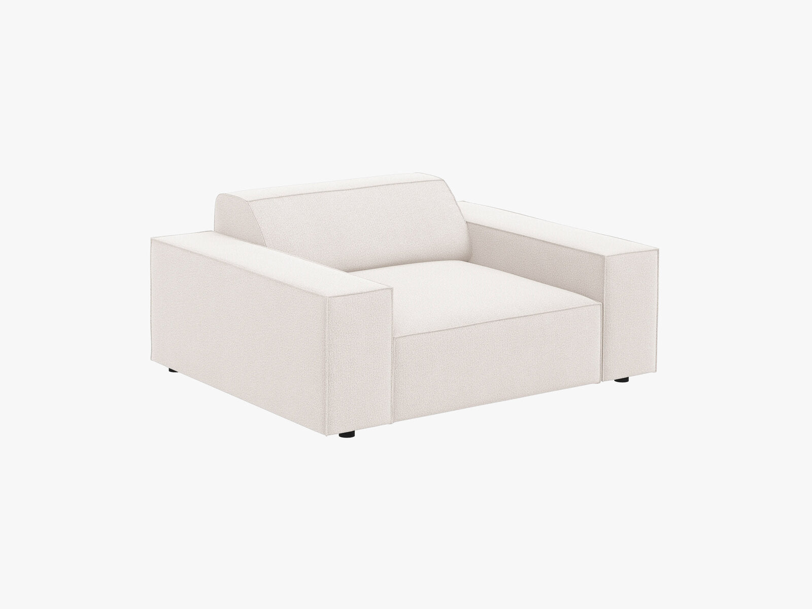 Micadoni Sessel Jodie 1-Sitzer Strukturierter Stoff Megan Helles Beige
