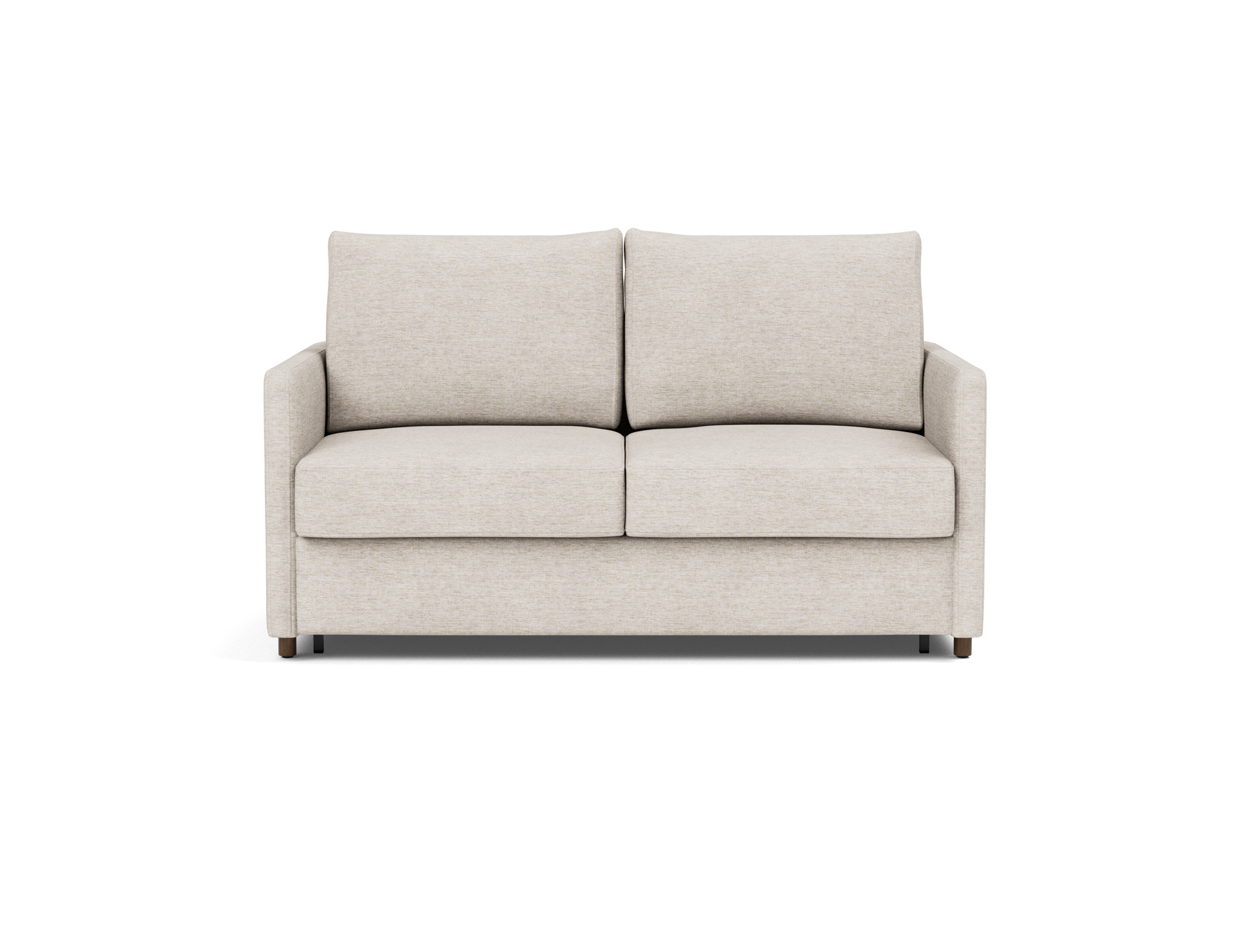 Schlafsofa Neah mit Slim-Armlehnen 140 Chenille Yuveno 470-Natural