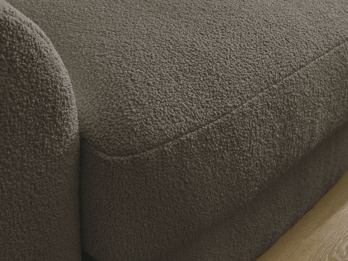 Bobochic Leonore Ecksofa Bouclé-Stoff Braun Ecke rechts