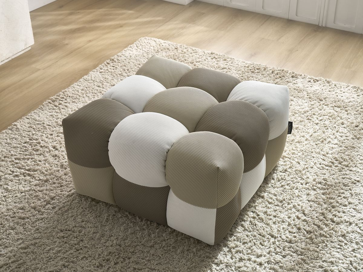 Bobochic Cloud Pouf Mesh-Stoff Mehrfarbig