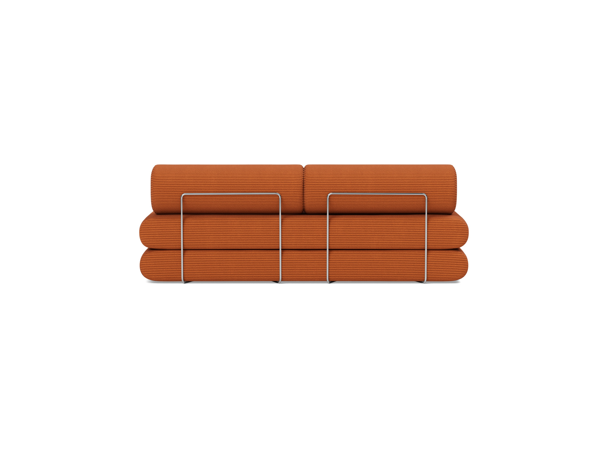 Tagesbett Circlus mit Rückenrollen Kord Corduroy 595-Burnt-Orange