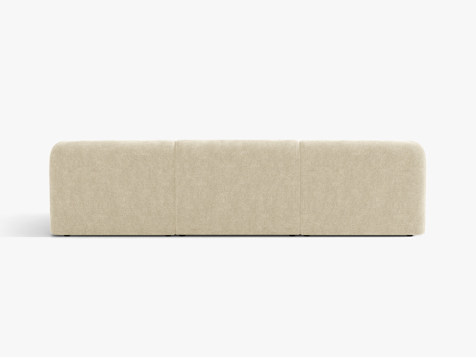 Micadoni Sofa Miley 3-Sitzer Chenille Haga Helles Beige