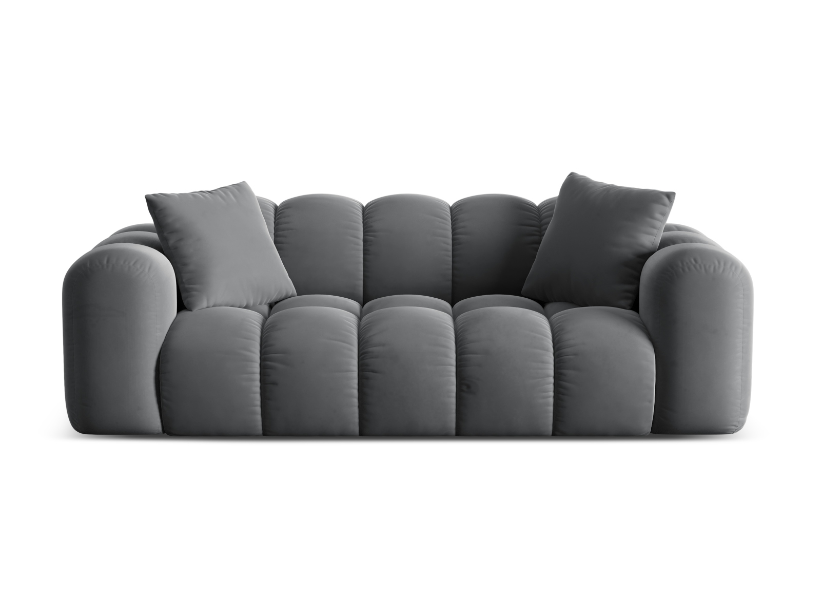 Cosmopolitan Design Sofa Treno 3-Sitzer Samt Bluvel Grau