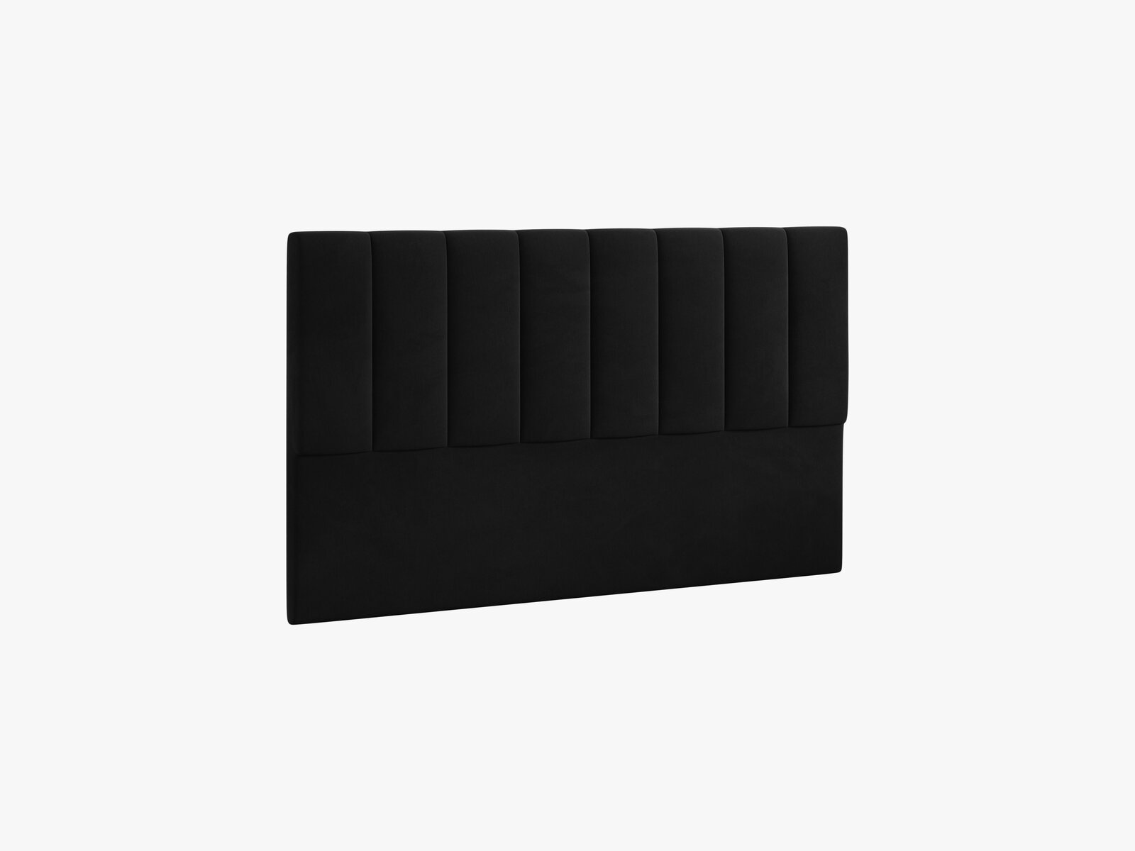 Micadoni Marl Samtiger Kopfteil 140 cm (H 95 cm) Samt Magic Velvet Schwarz 160x95