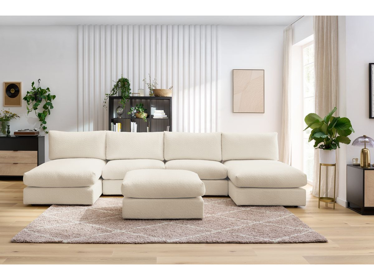Bobochic Paris Wohnlandschaft Bouclé-Stoff Beige