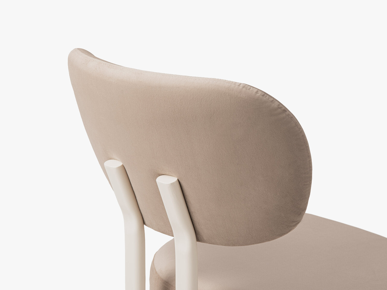 Micadoni Sam Samtiger Stuhl Samt Magic Velvet Mandelbeige Creme