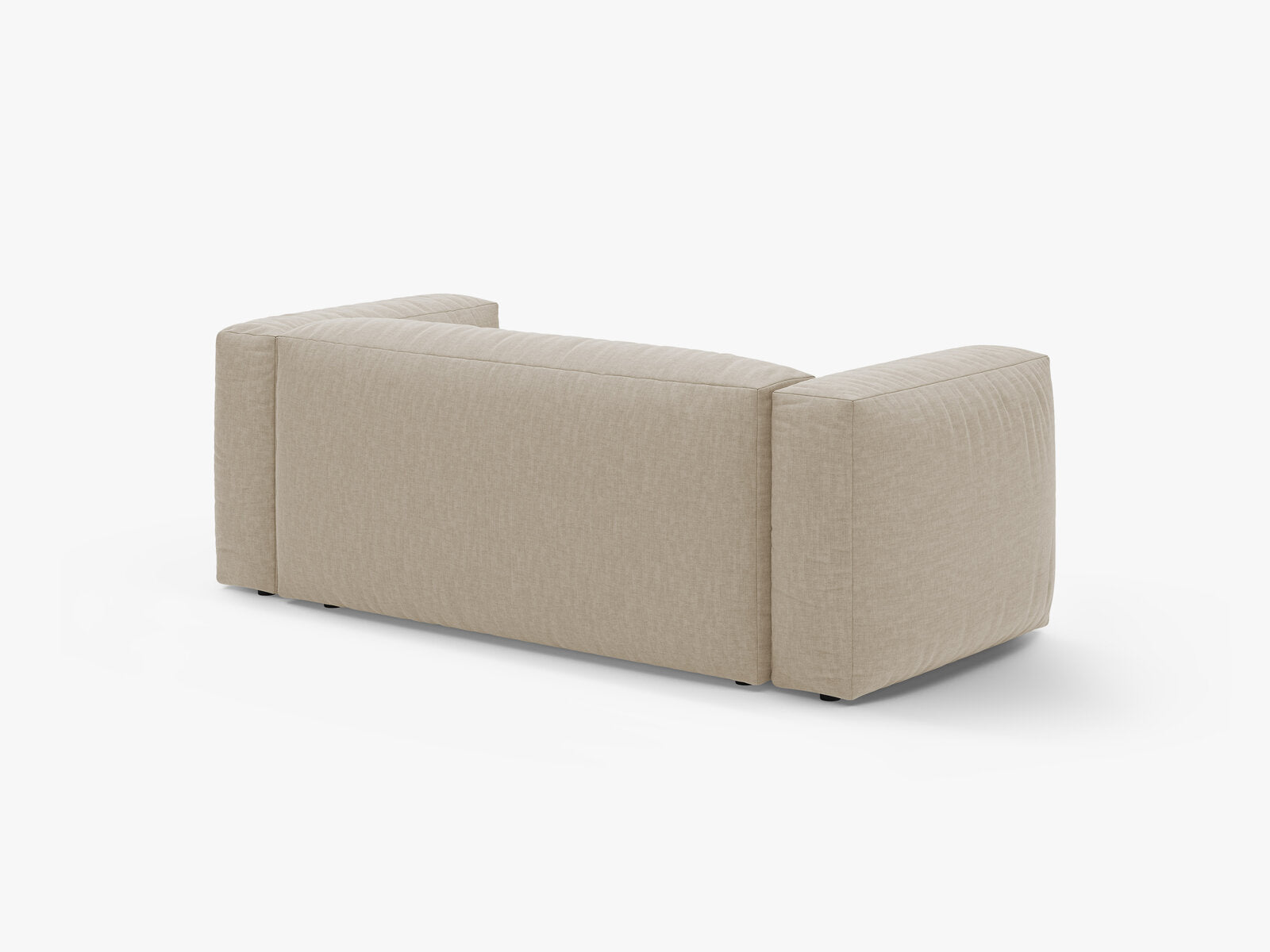 Micadoni Martina Sofa 2-Sitzer Strukturierter Stoff Boston Helles Beige