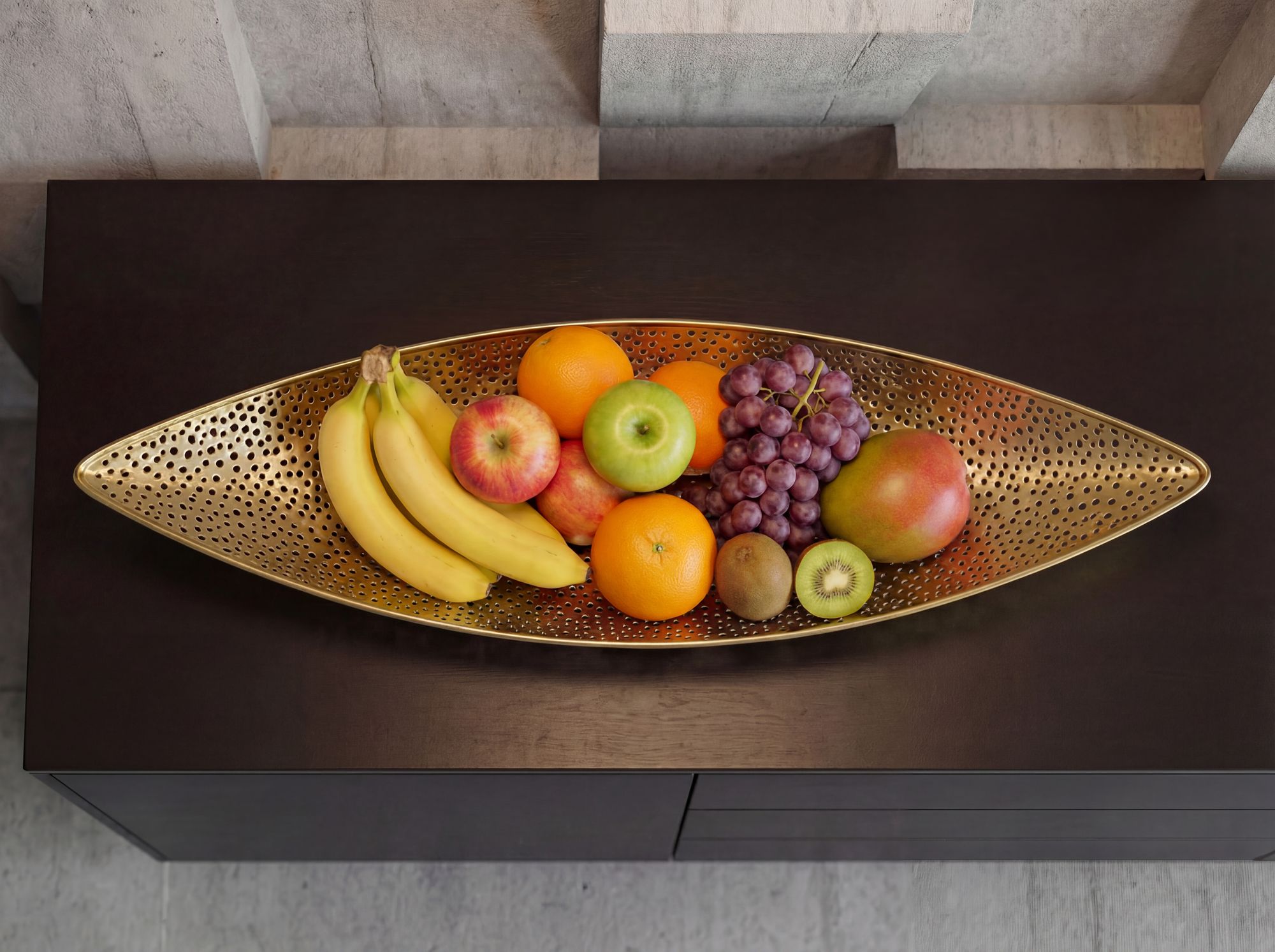 Dekoschale Lyngdal Metall Gold 60 × 16 × 9 cm