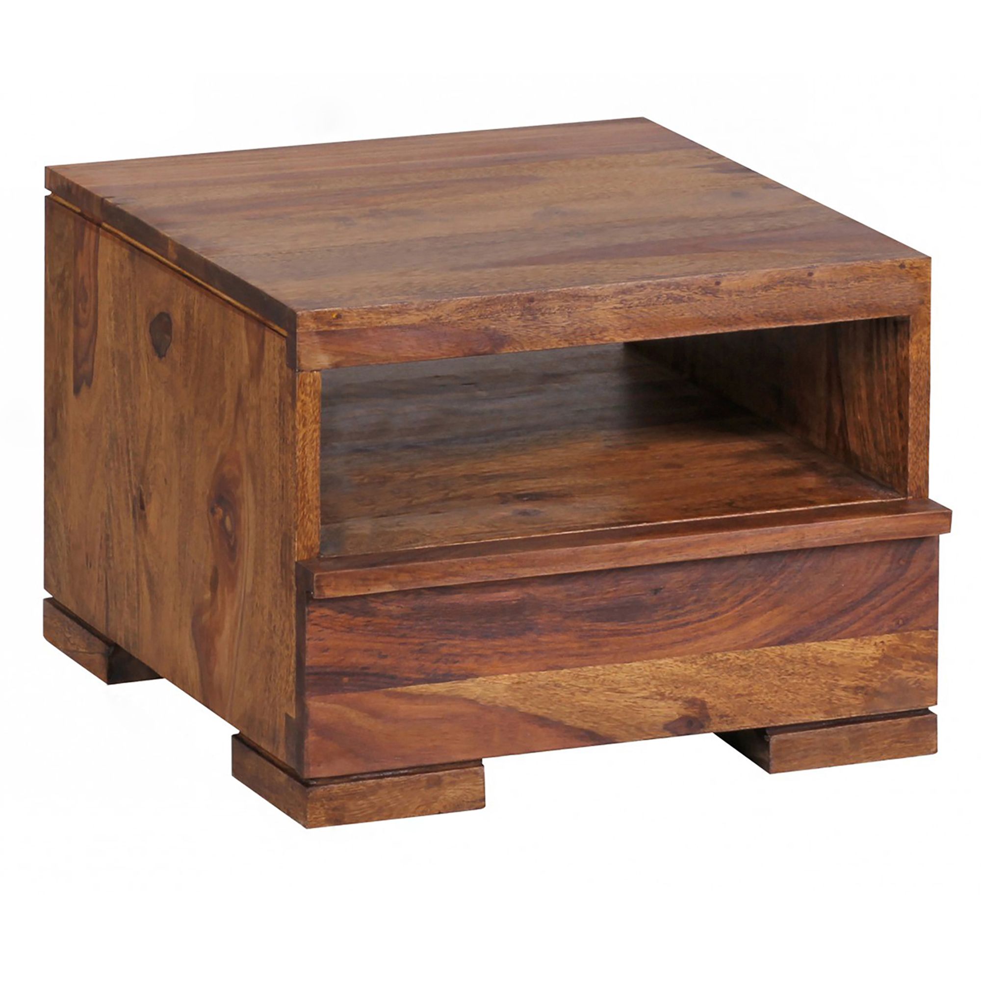 Nachttisch Aalvik Massivholz Dunkelbraun 40 × 40 × 30 cm