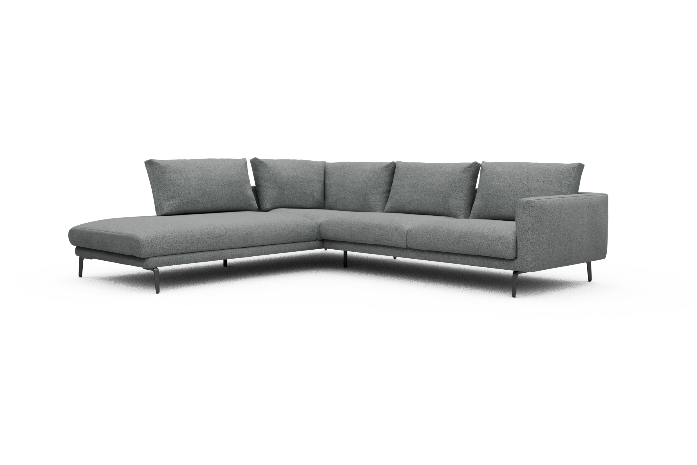 Ecksofa Karl Relax-Ecke links mit 2,5-Sitzer Aivi-Gravet-Grey