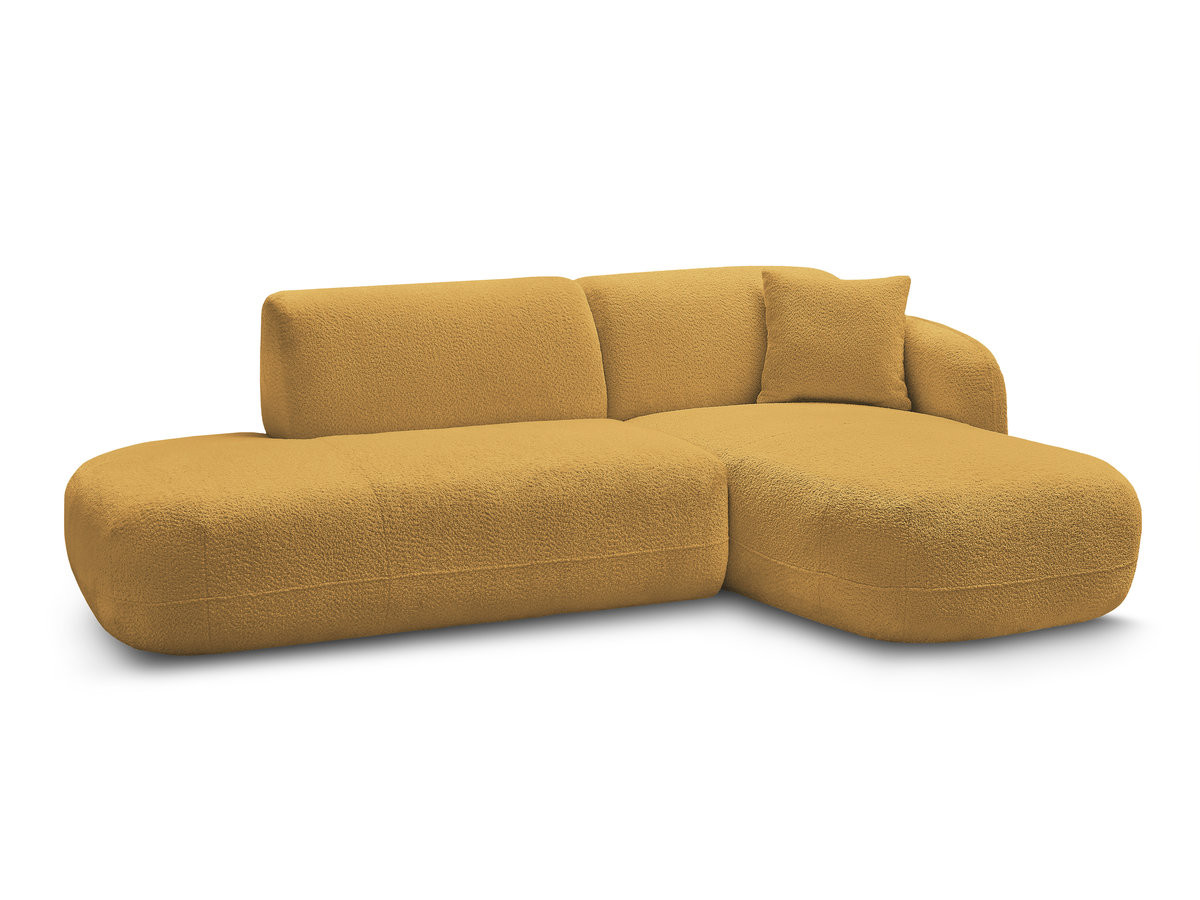 Bobochic Anda Ecksofa 241 × 163 cm Chenille Gelb Ecke rechts