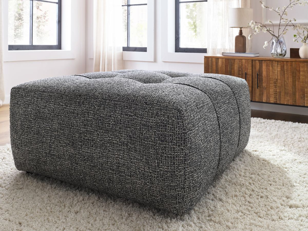 Bobochic Arsene Pouf Melange-Stoff Dunkelgrau