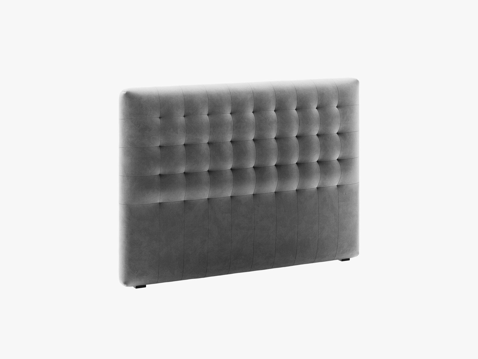 Micadoni Nova Samtiger Kopfteil 120 cm (H 95 cm) Samt Paris Grau 140x95