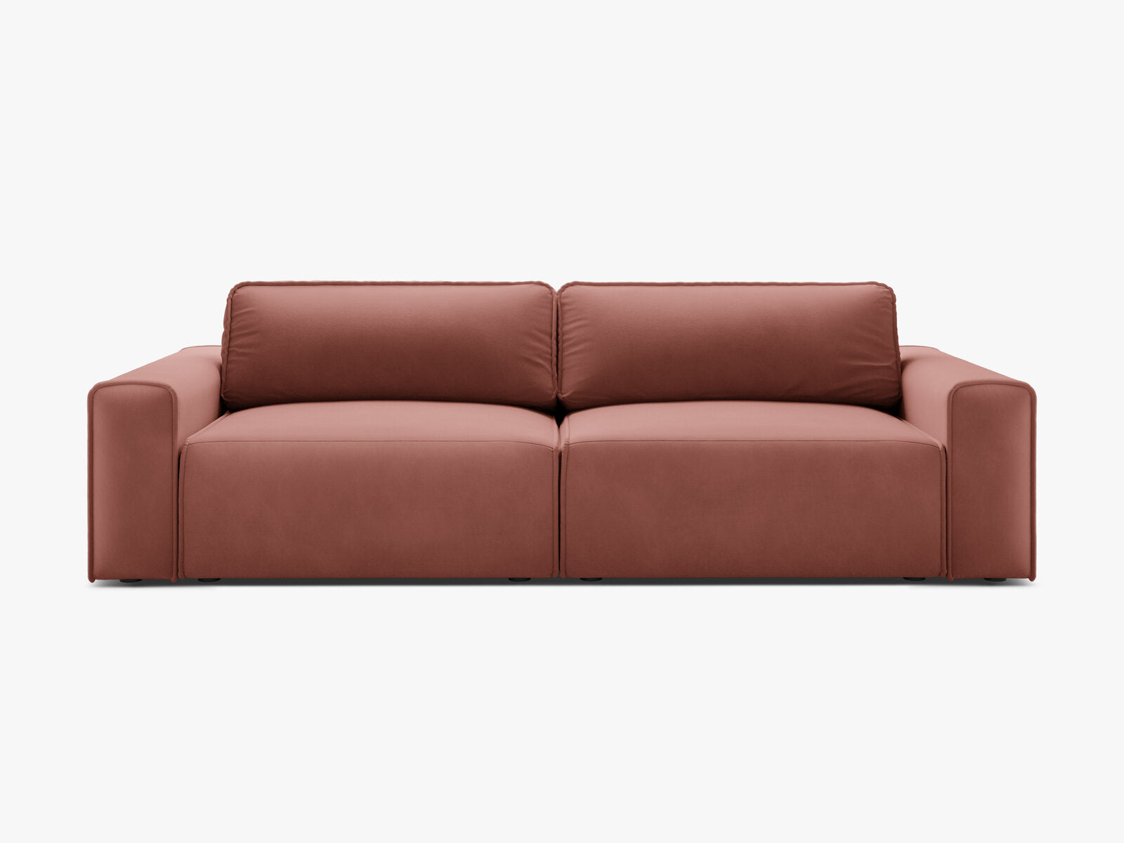 Micadoni Sofa Victor 3-Sitzer mit Schlaffunktion Samt Rosa