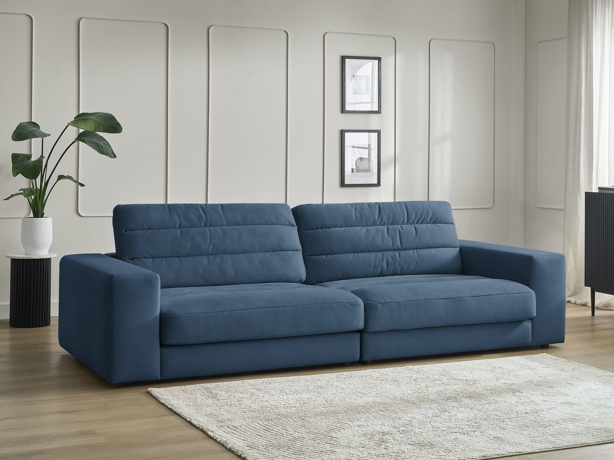 Bobochic Sierra Sofa 3-Sitzer Samt Dunkelblau