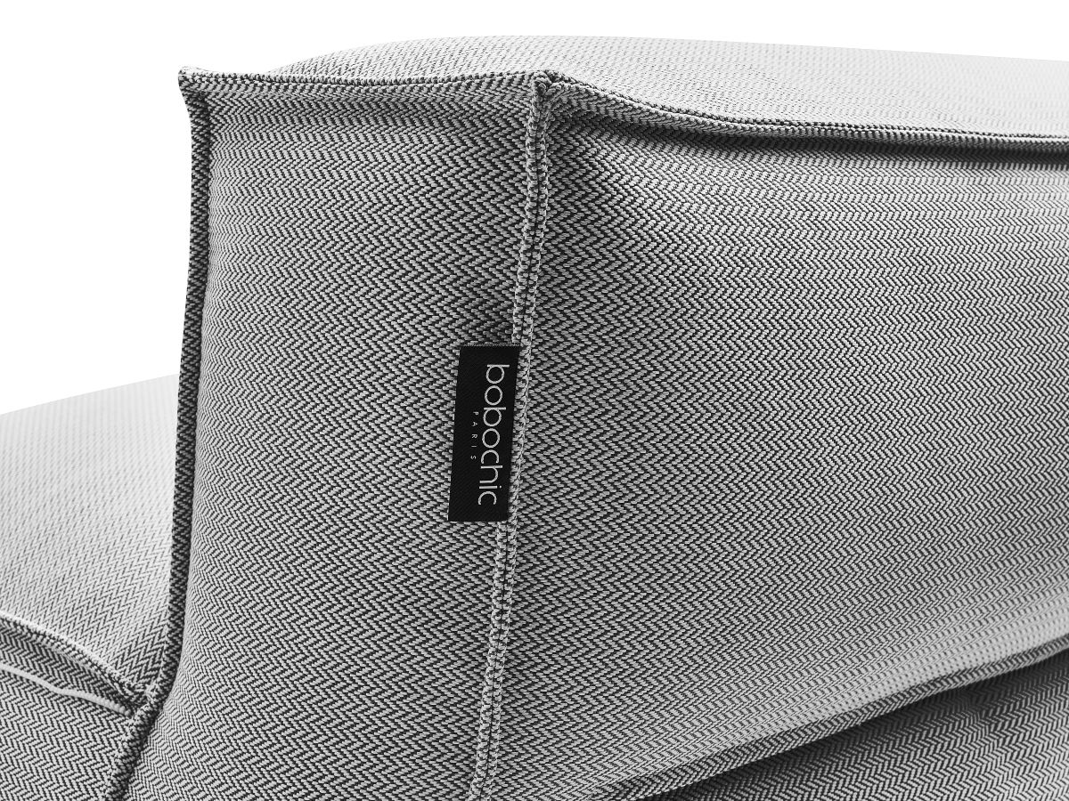 Bobochic Biarritz Sofamodul 2-Sitzer Melange-Stoff Schwarz